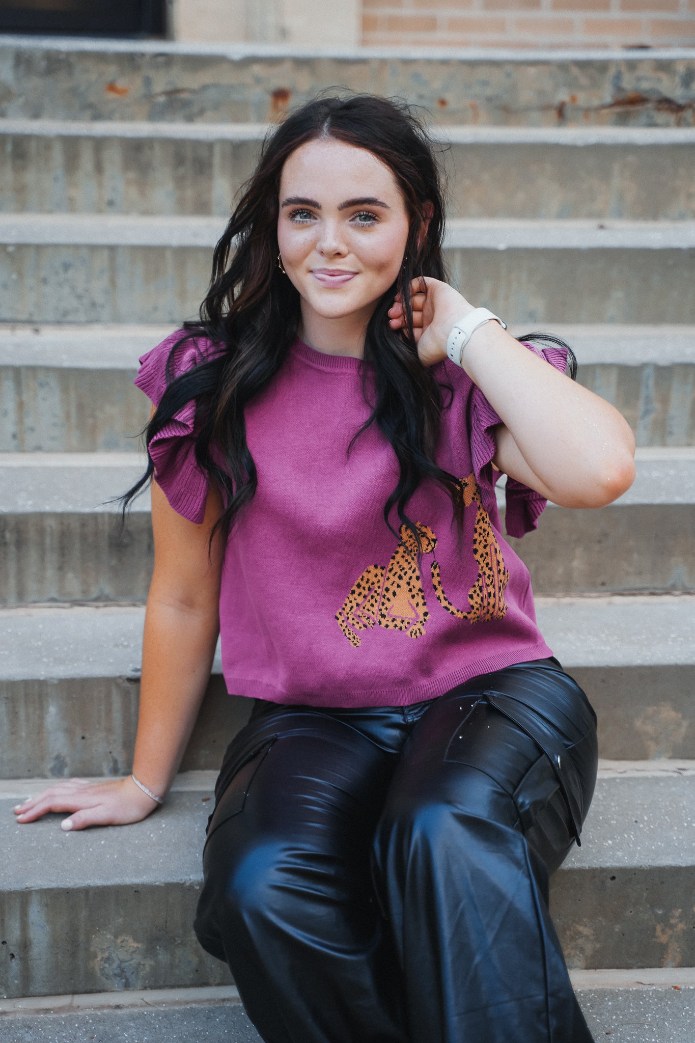 Kori Cheetah Sweater Top