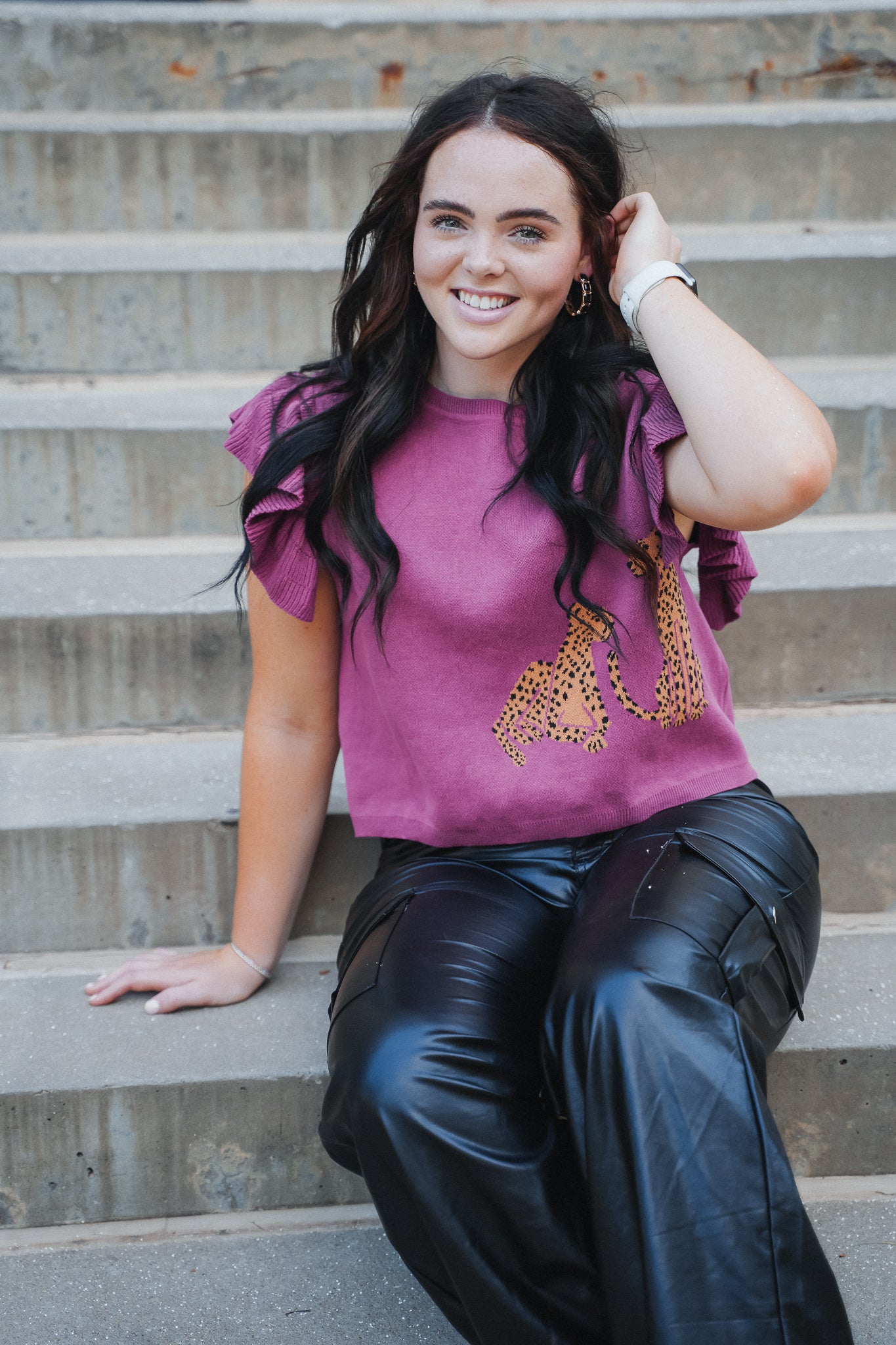 Kori Cheetah Sweater Top