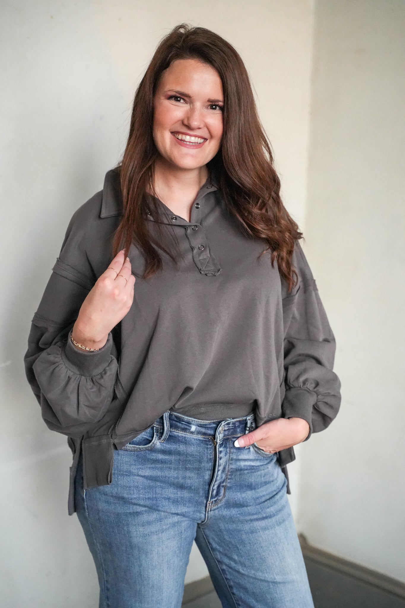 Piper Collared Sweatshirt
