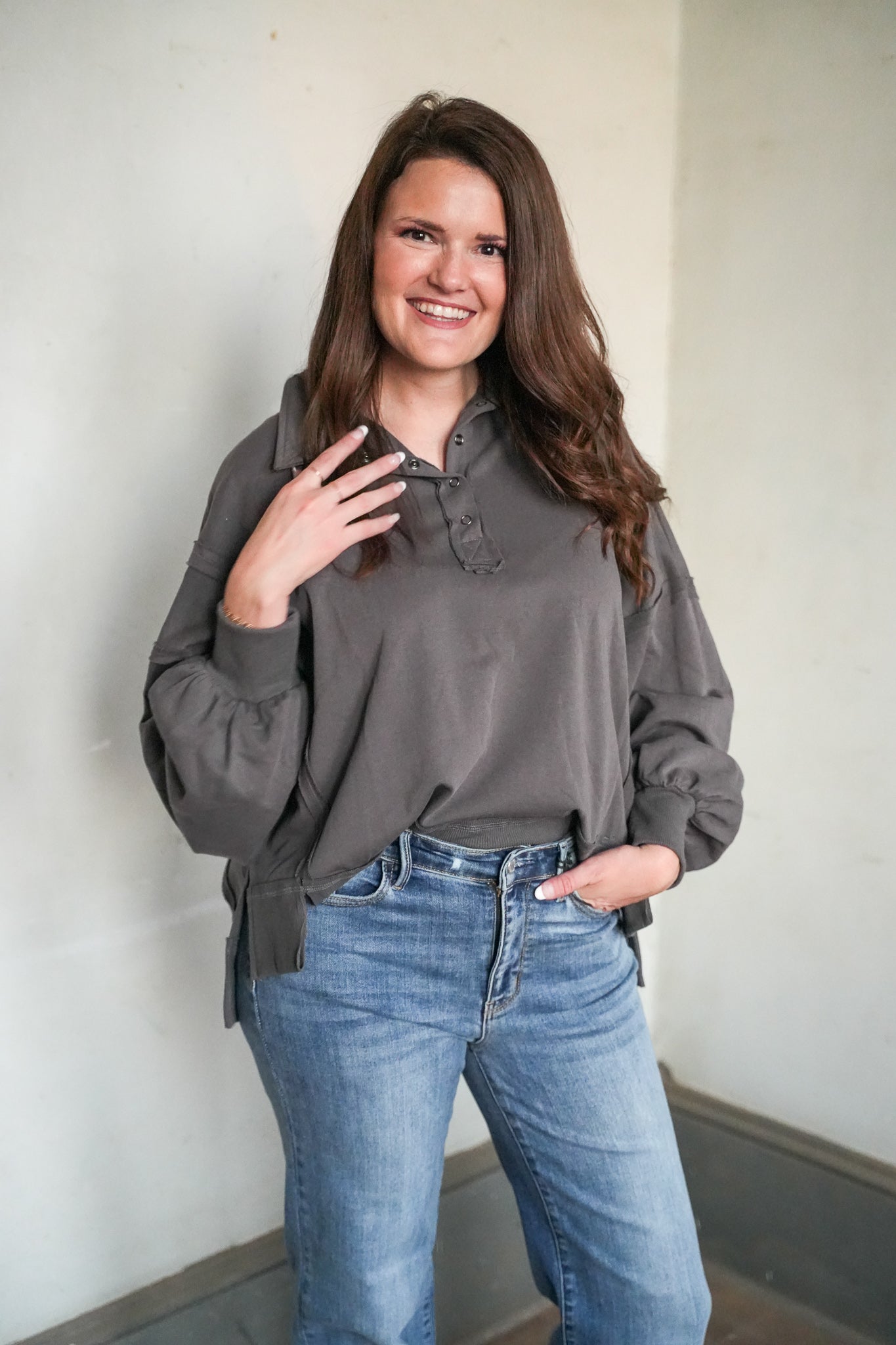 Piper Collared Sweatshirt