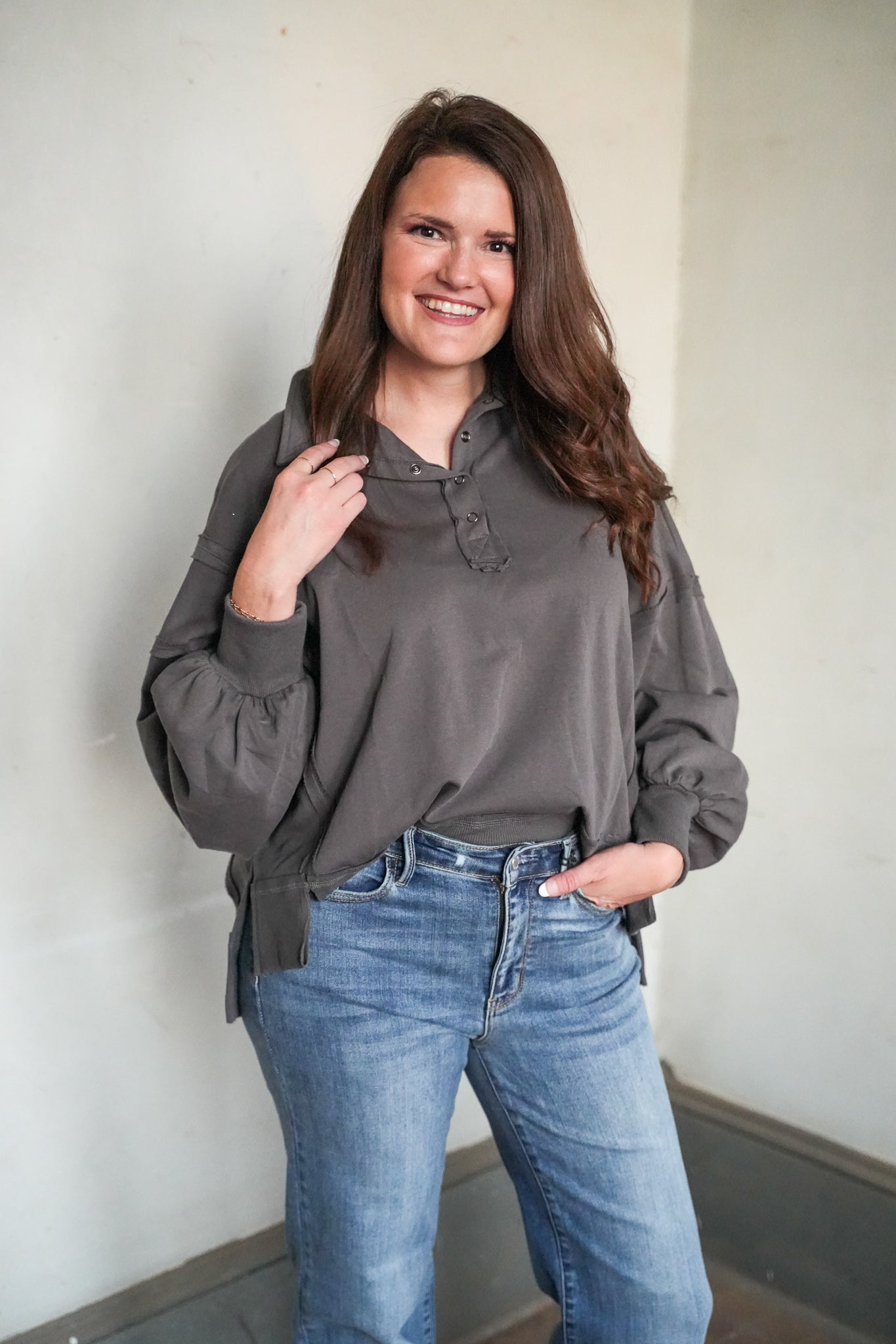 Piper Collared Sweatshirt