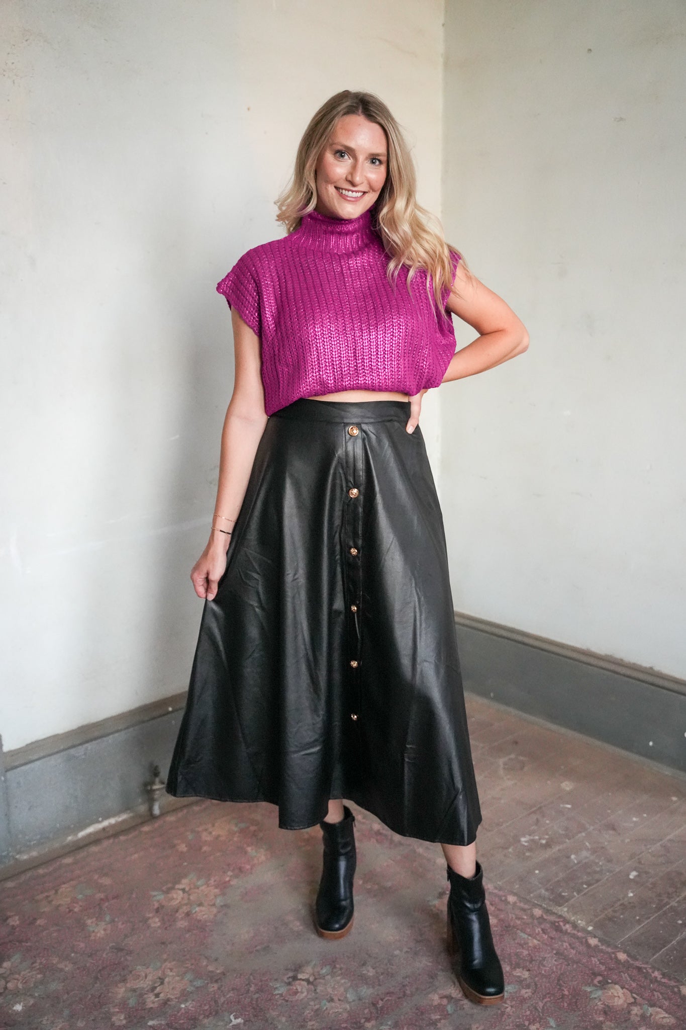 Elsie Pleather Skirt