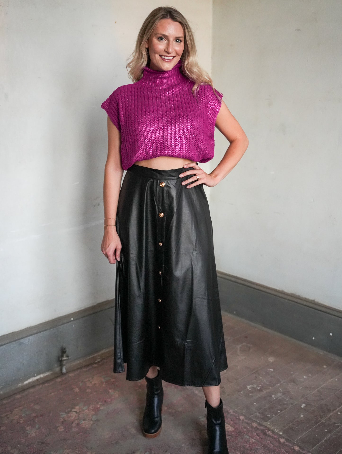 Elsie Pleather Skirt