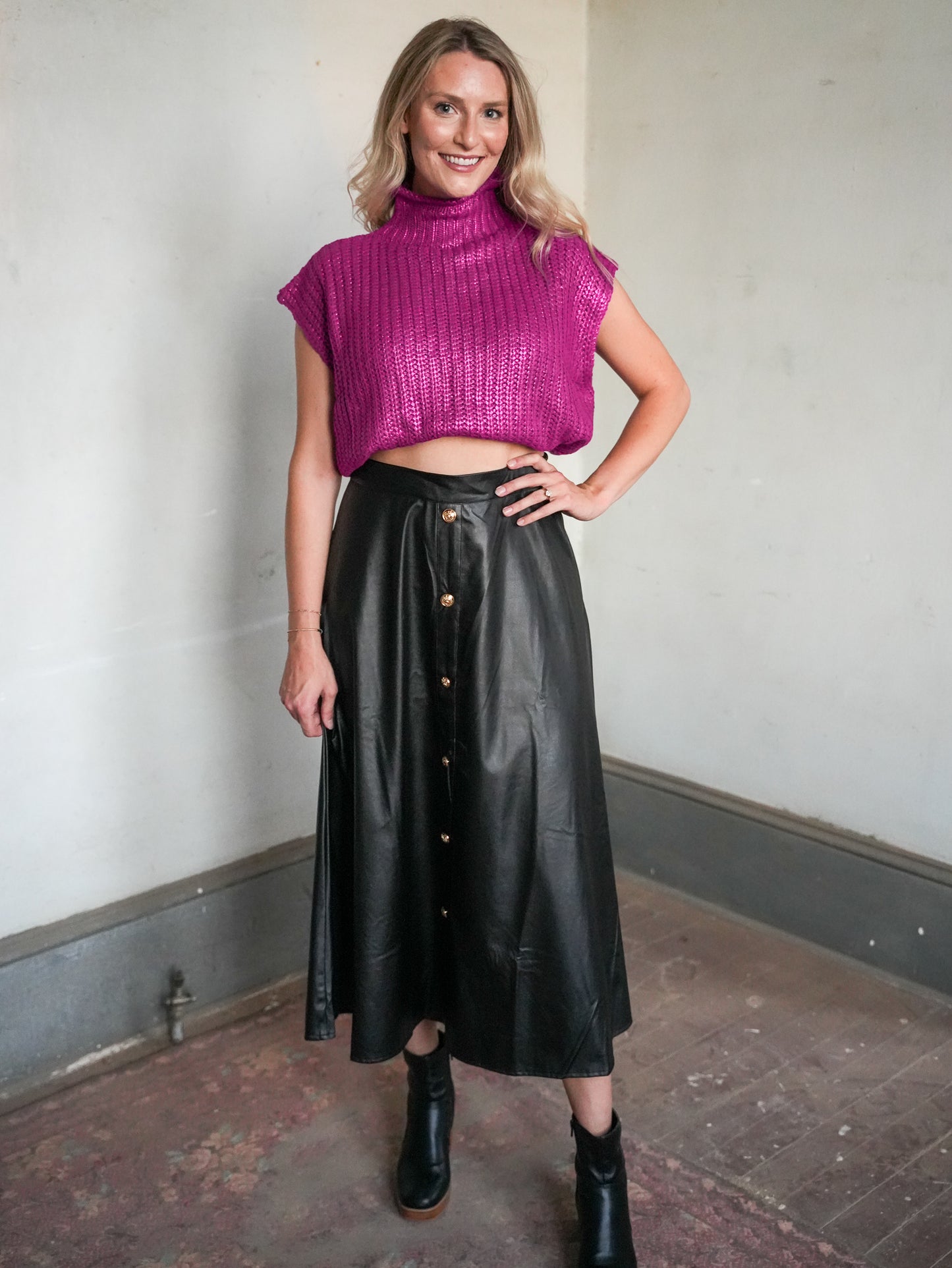 Elsie Pleather Skirt