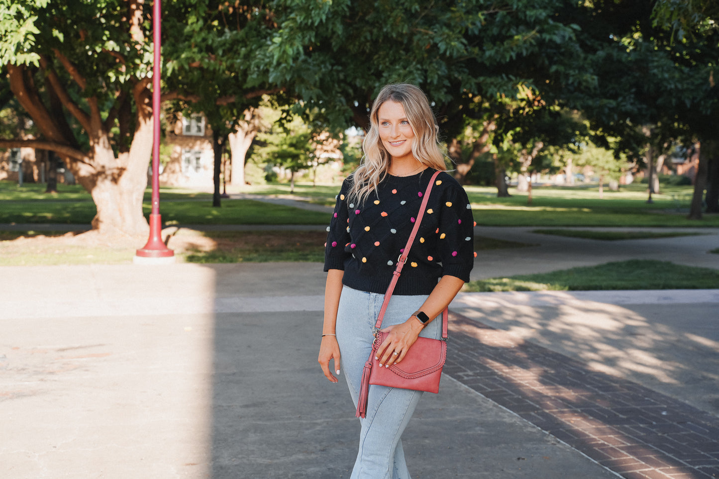PomPom Cropped Sweater