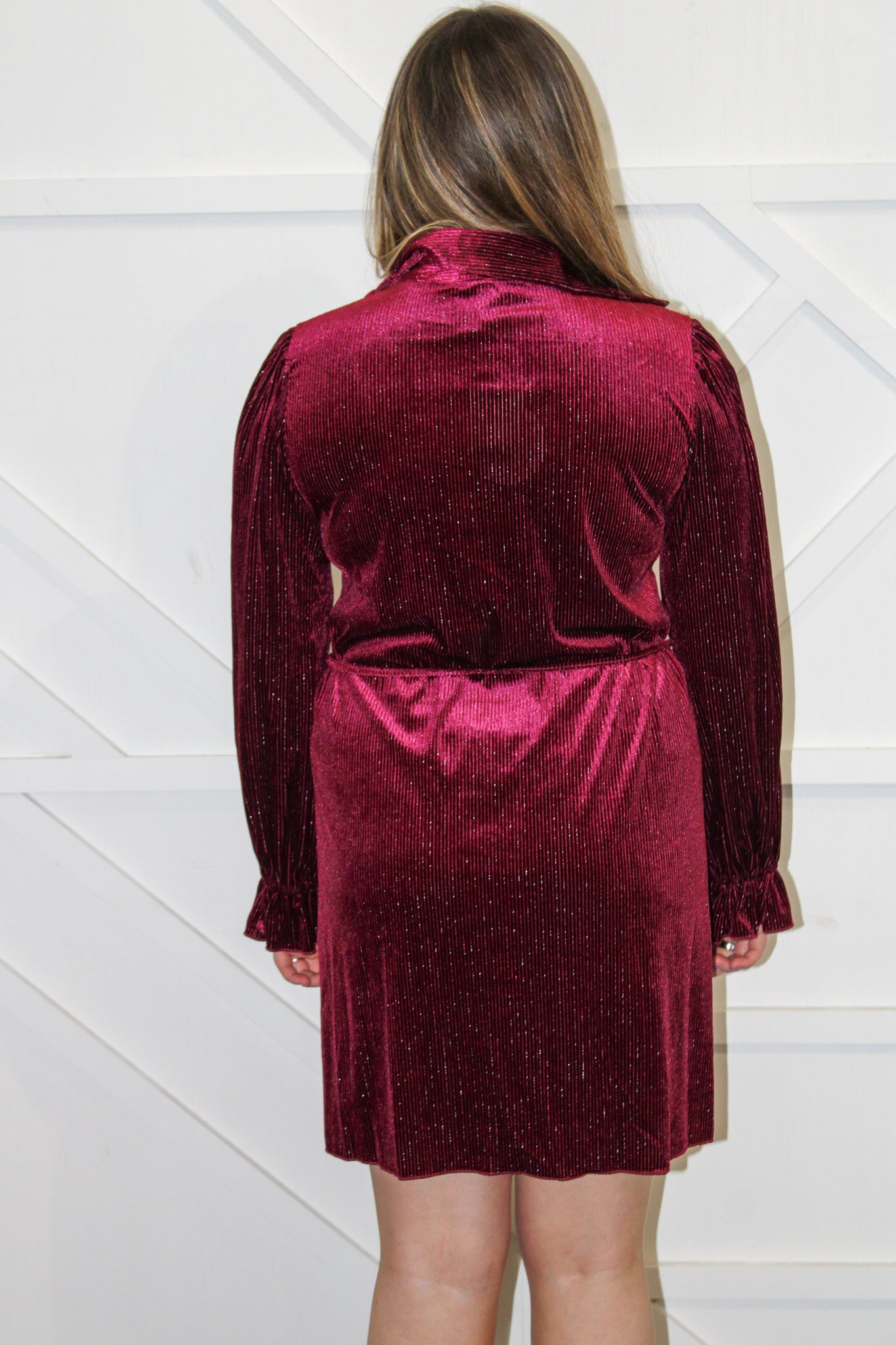 Kara Velvet Ribbed Dress