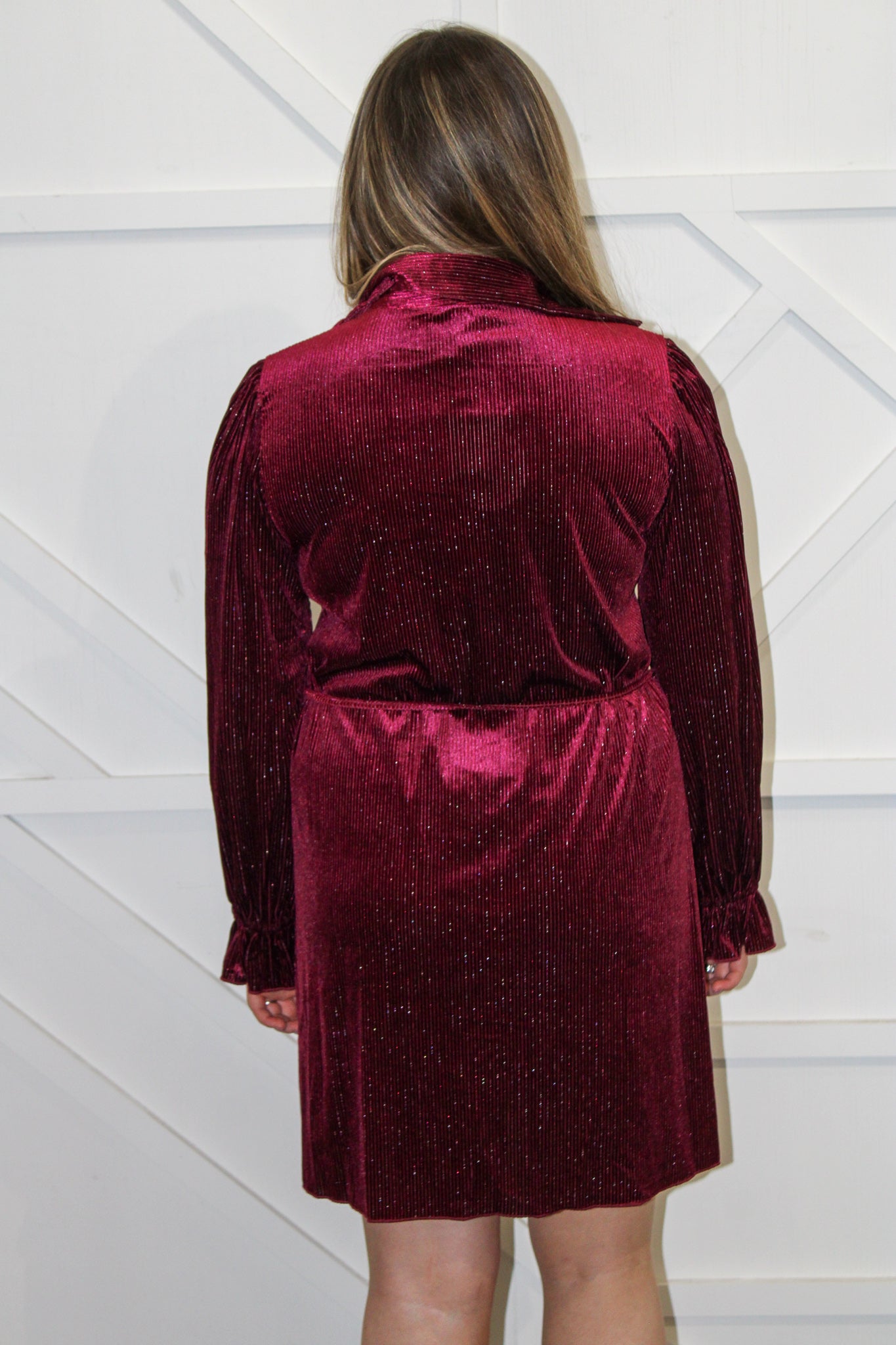 Kara Velvet Ribbed Dress