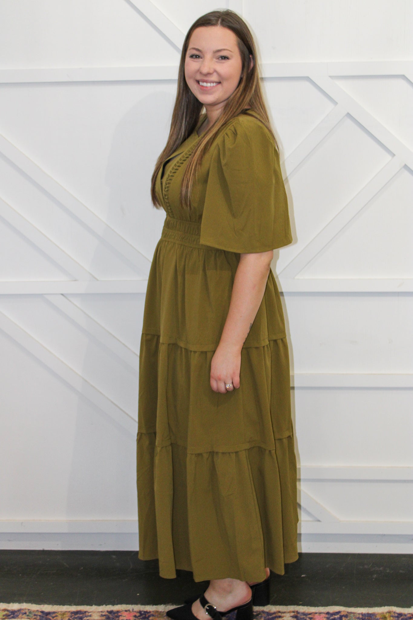 Olive Detailed Dress