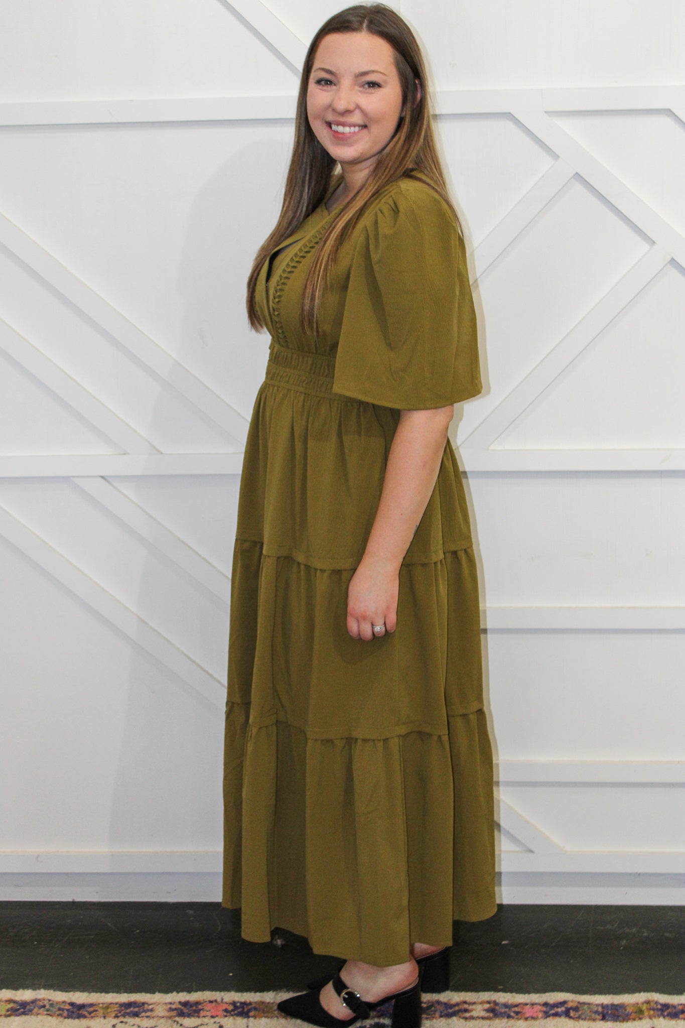 Olive Detailed Dress