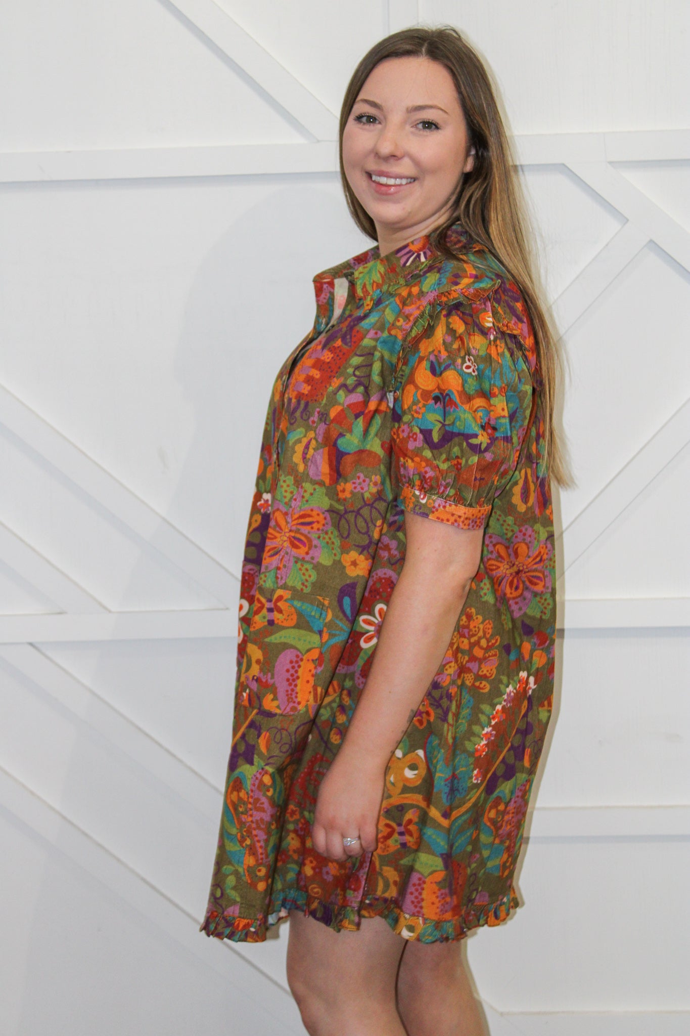 Mod Flair Corduroy Dress