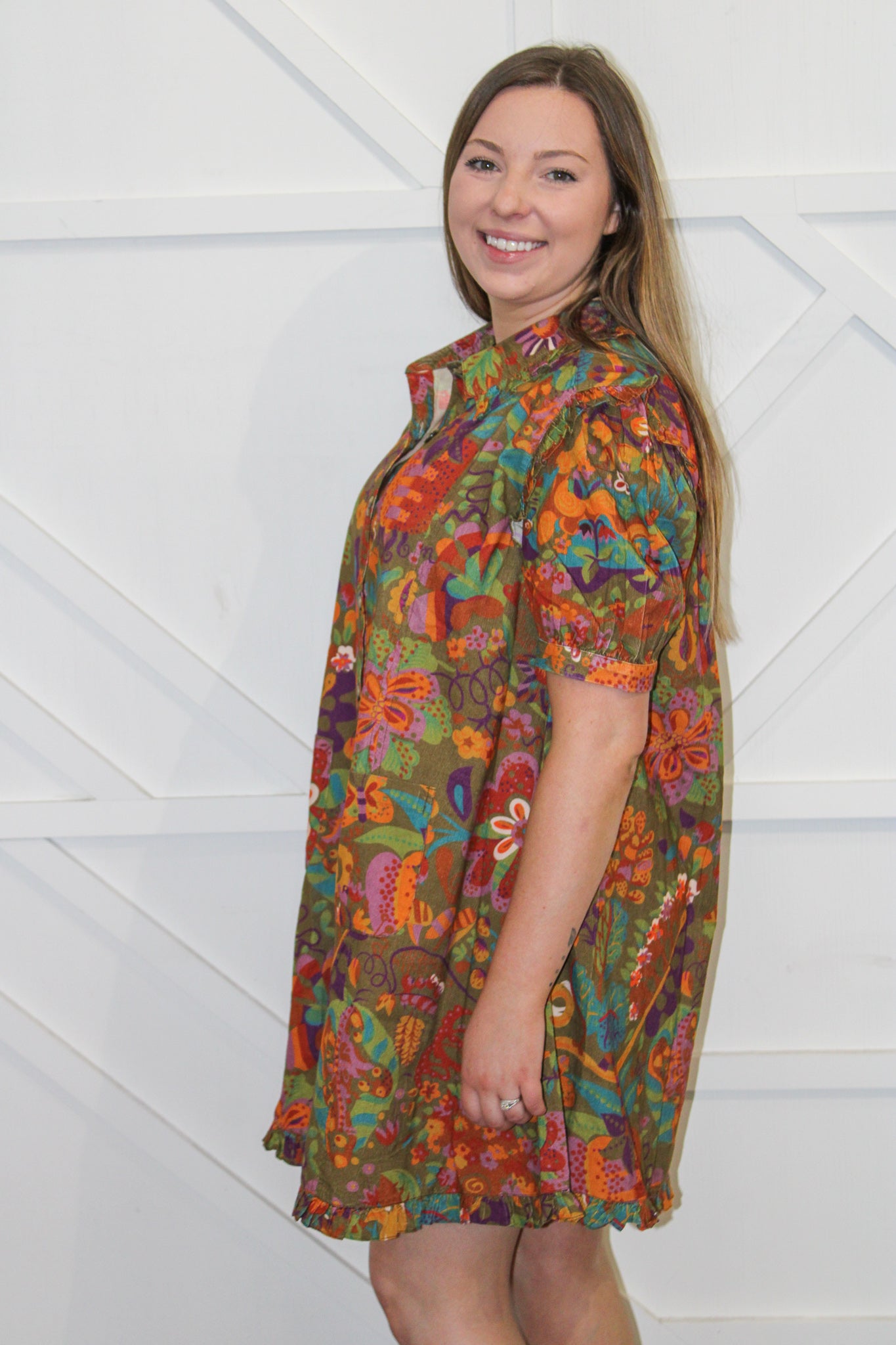 Mod Flair Corduroy Dress