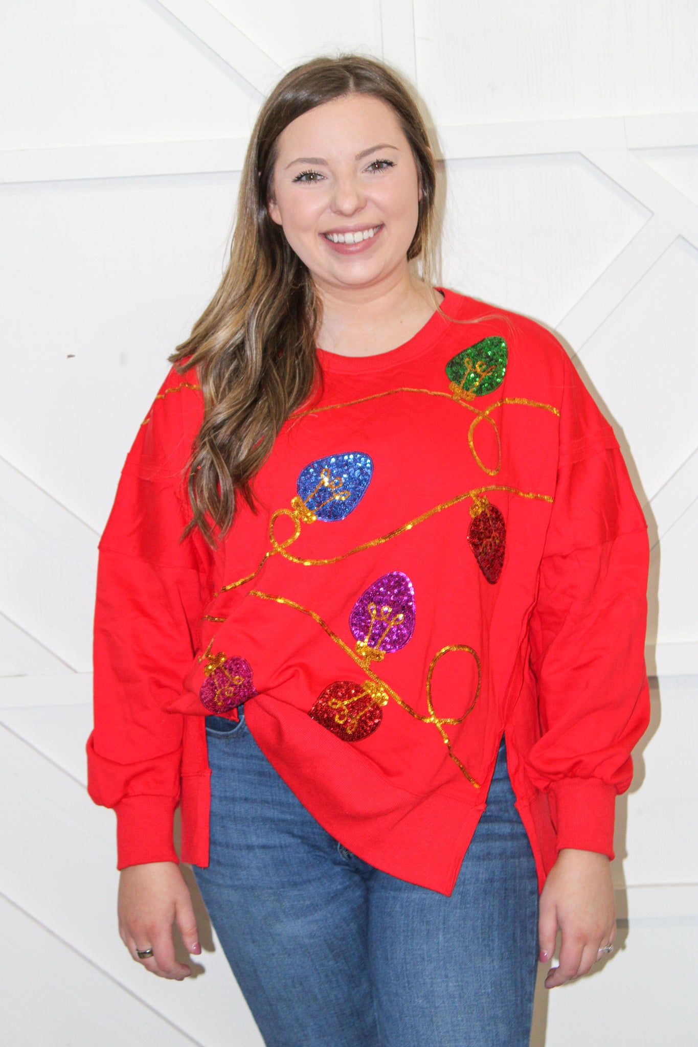 Light Sequin Sweatshirt