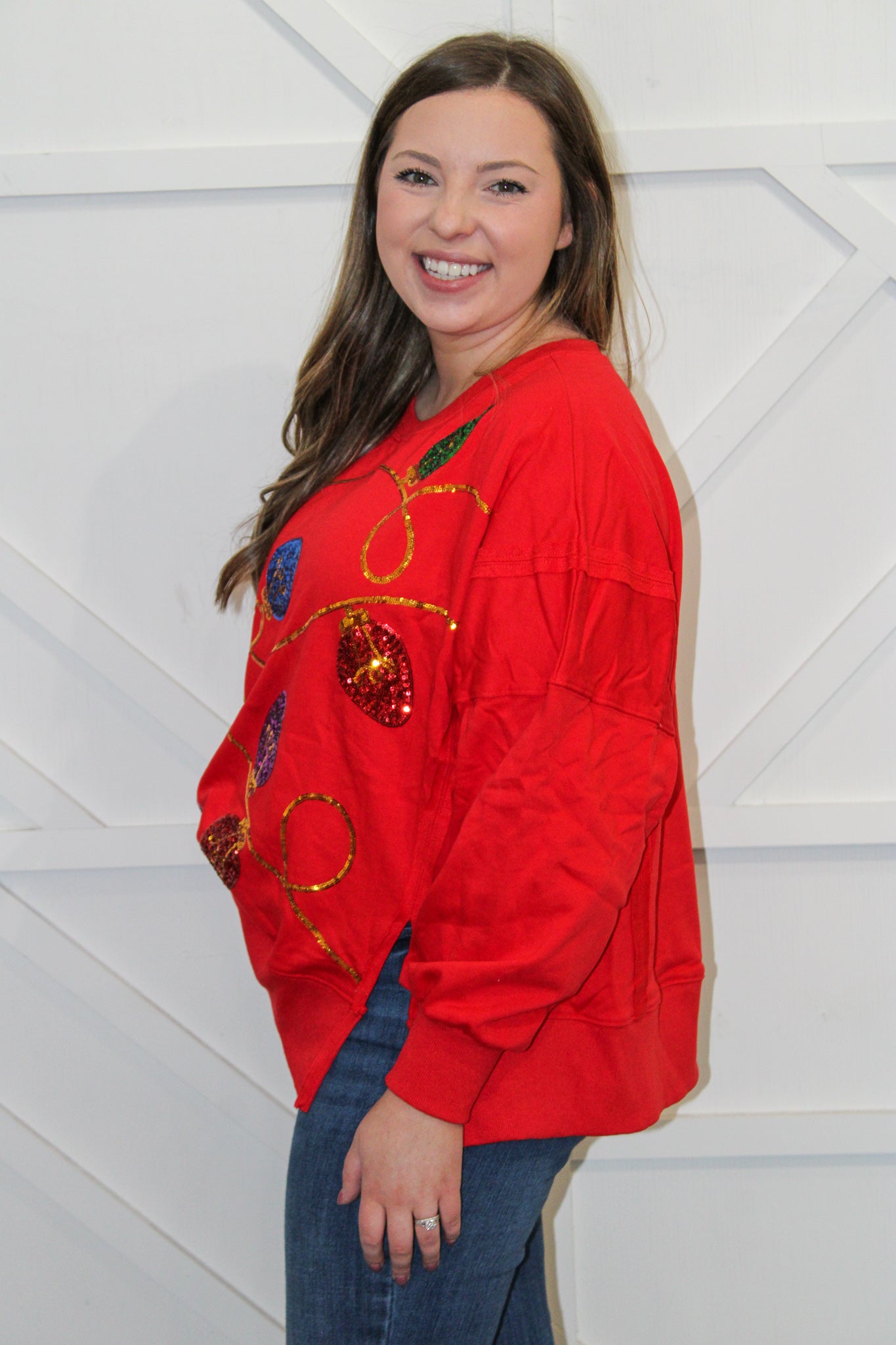 Light Sequin Sweatshirt