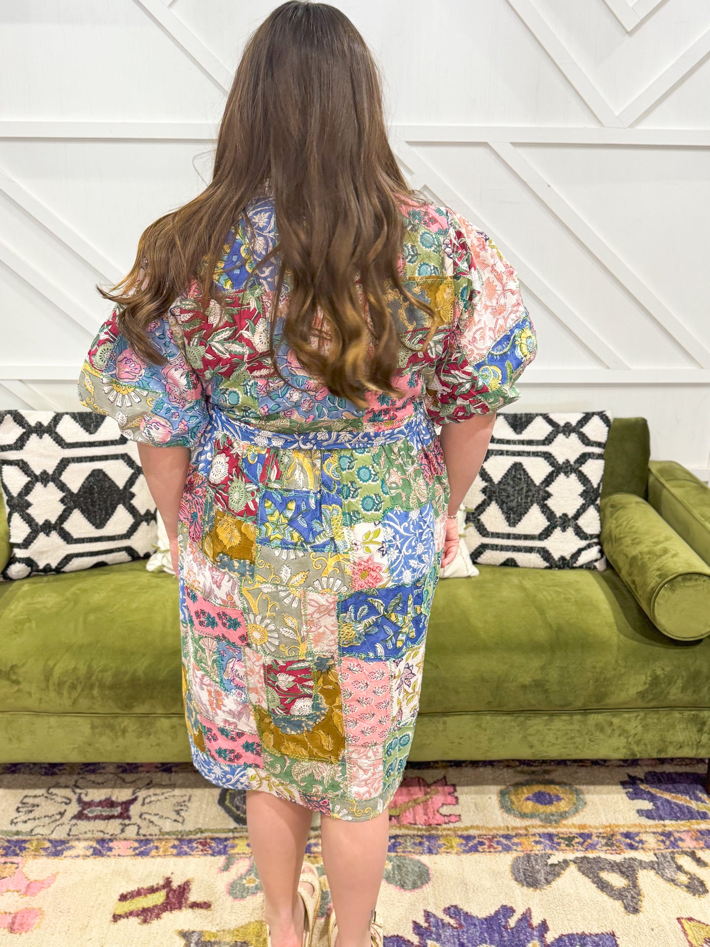 Patchwork Shirt Dress