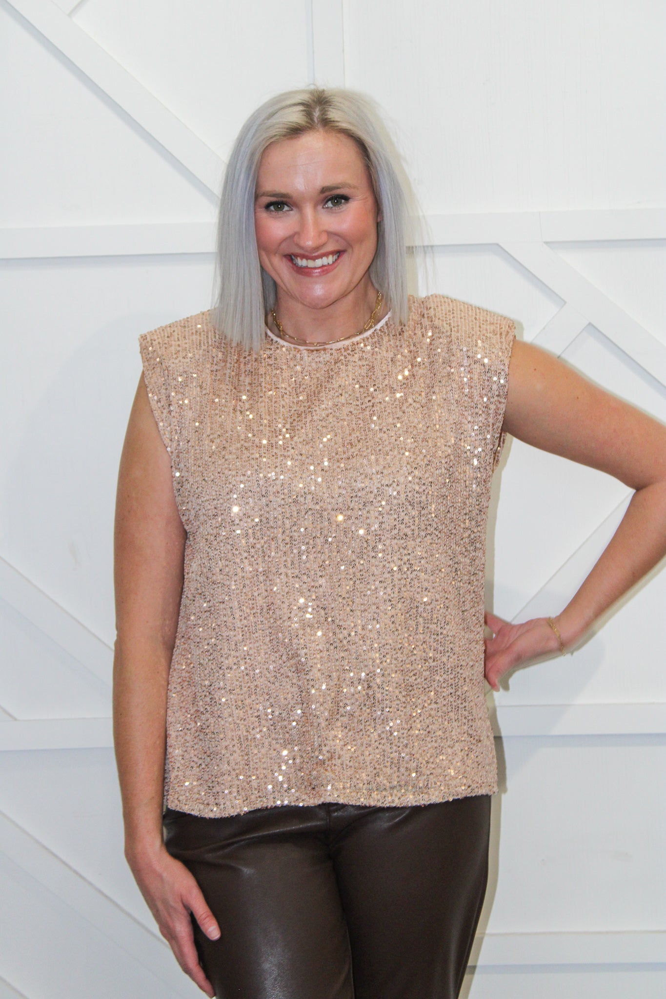 Amora Sequin Top