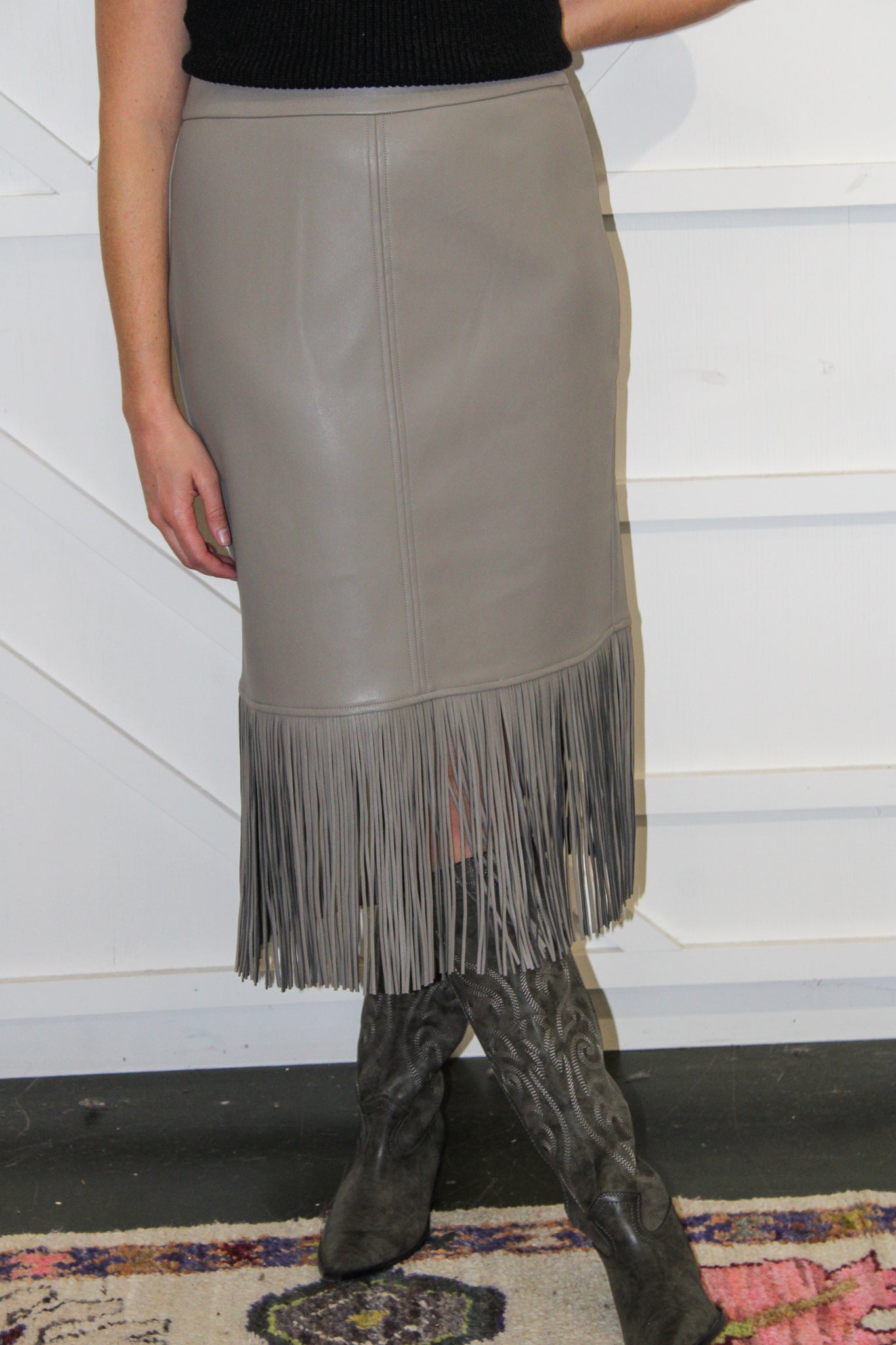 Beau Fringe Pencil Skirt