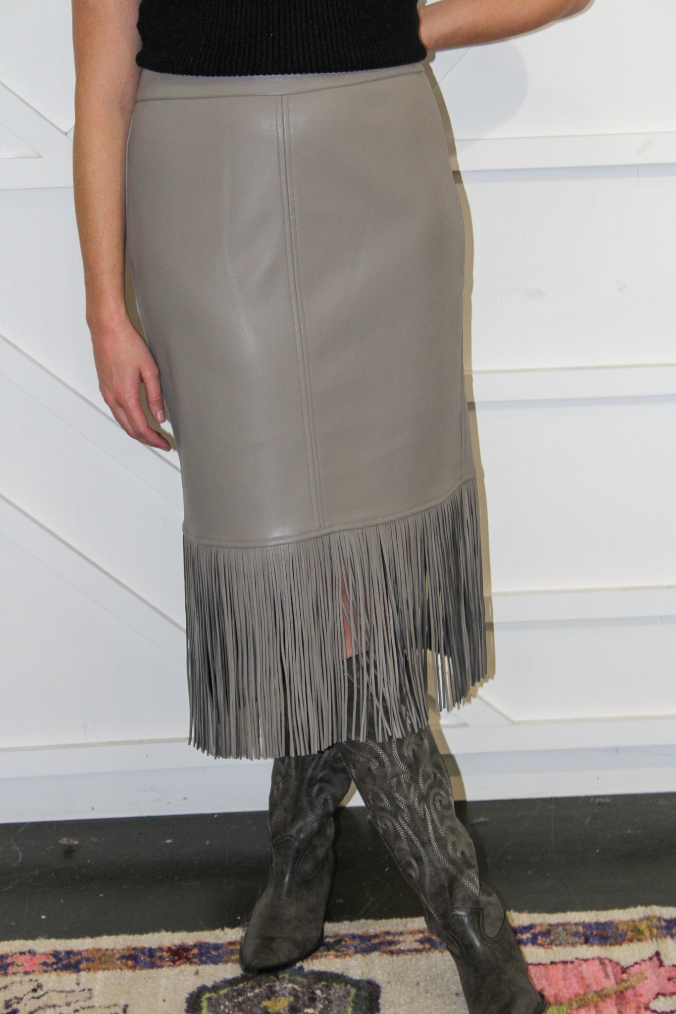 Beau Fringe Pencil Skirt