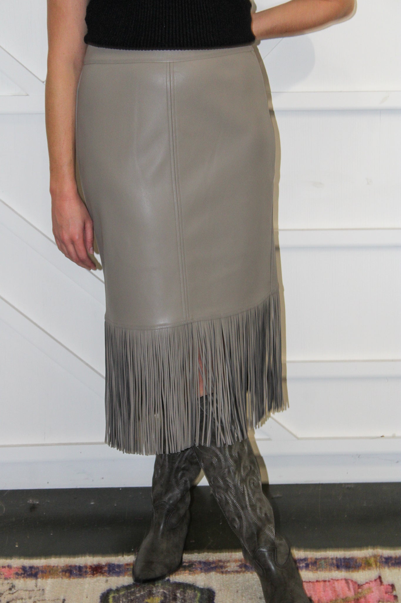 Beau Fringe Pencil Skirt
