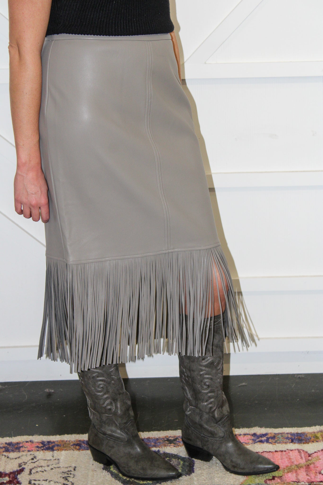 Beau Fringe Pencil Skirt