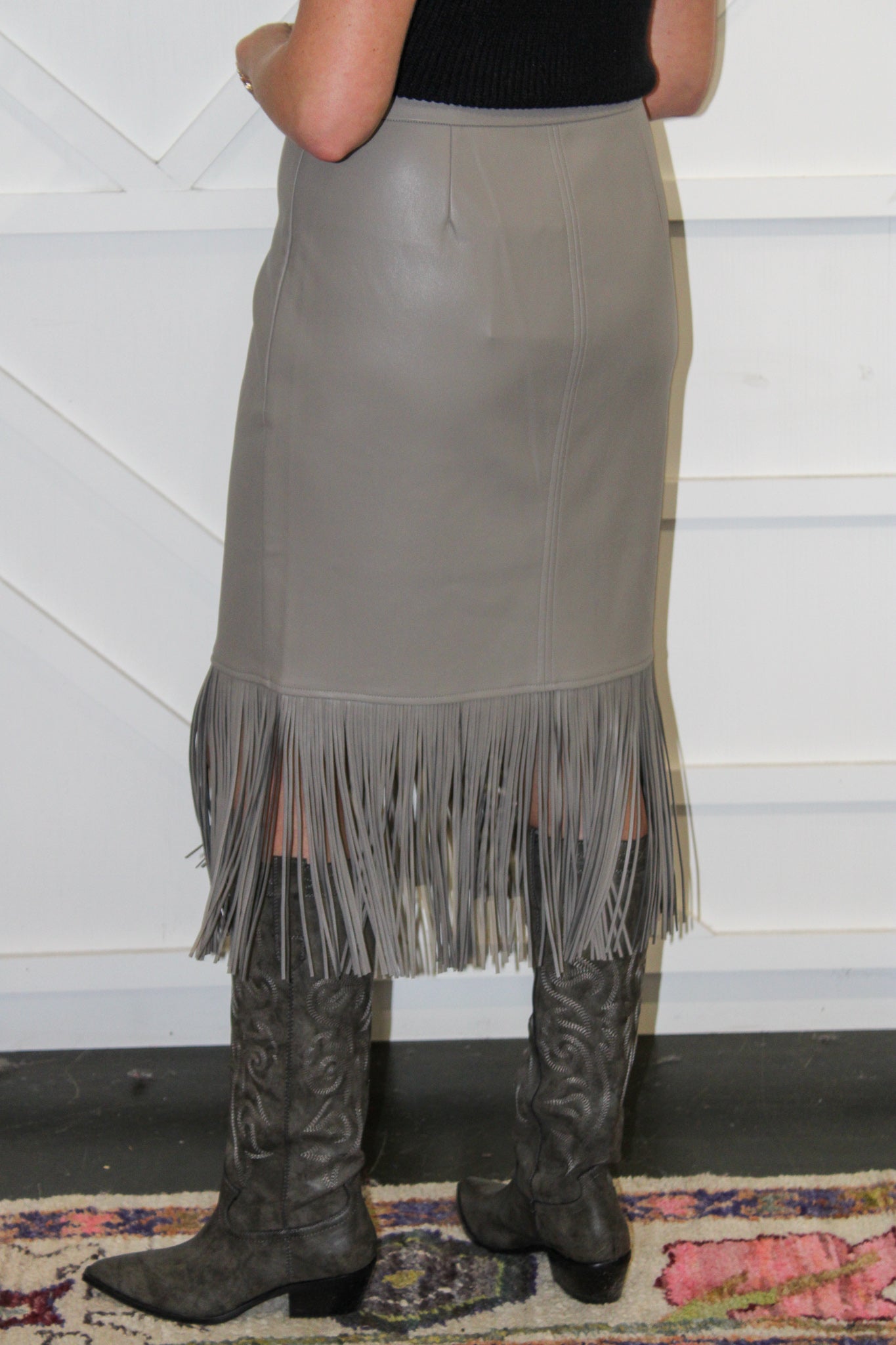 Beau Fringe Pencil Skirt
