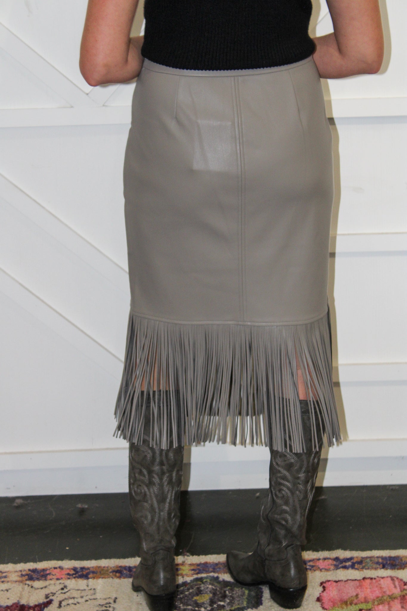 Beau Fringe Pencil Skirt