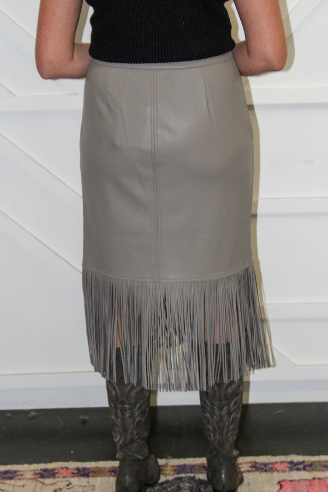 Beau Fringe Pencil Skirt