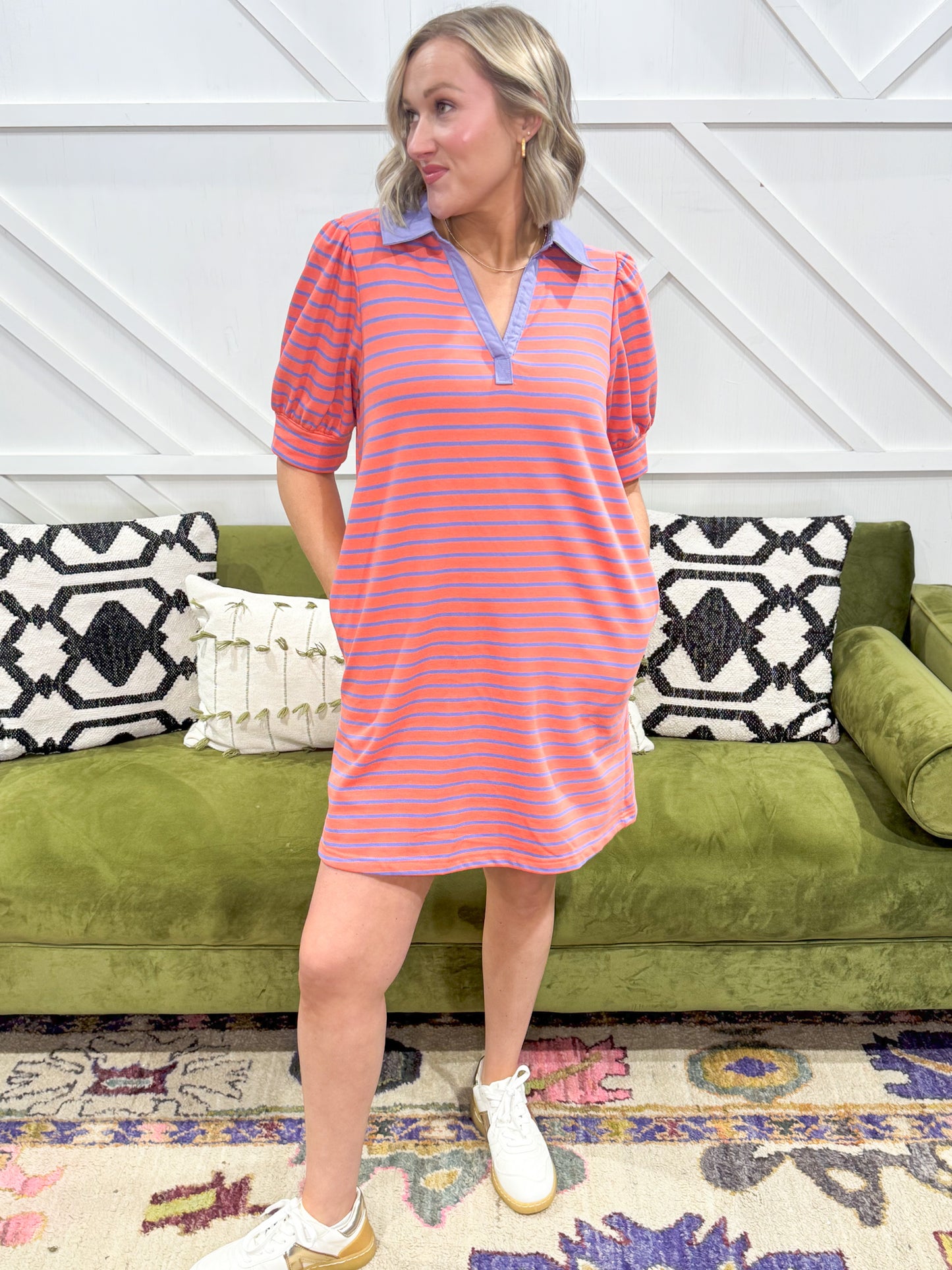 Valencia Striped Mini Dress