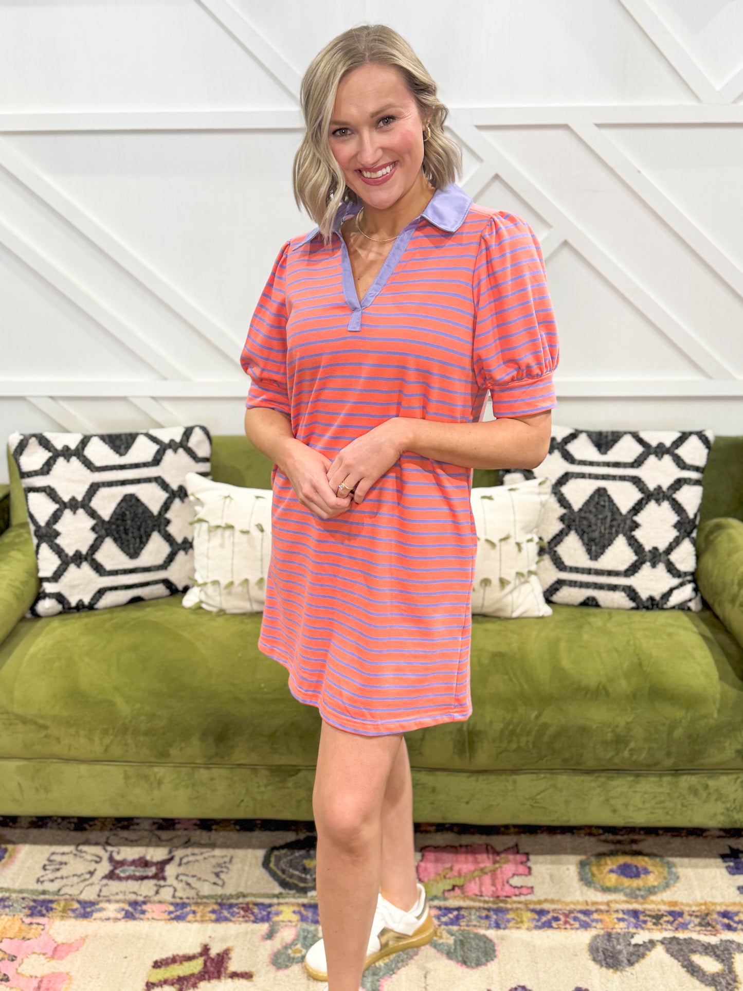 Valencia Striped Mini Dress