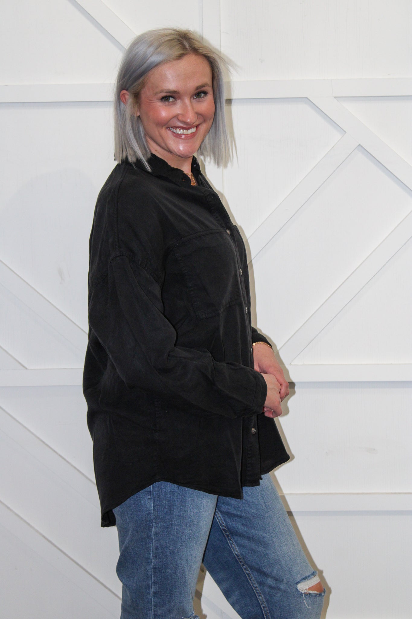 Lindi Oversized Tencel Shirt