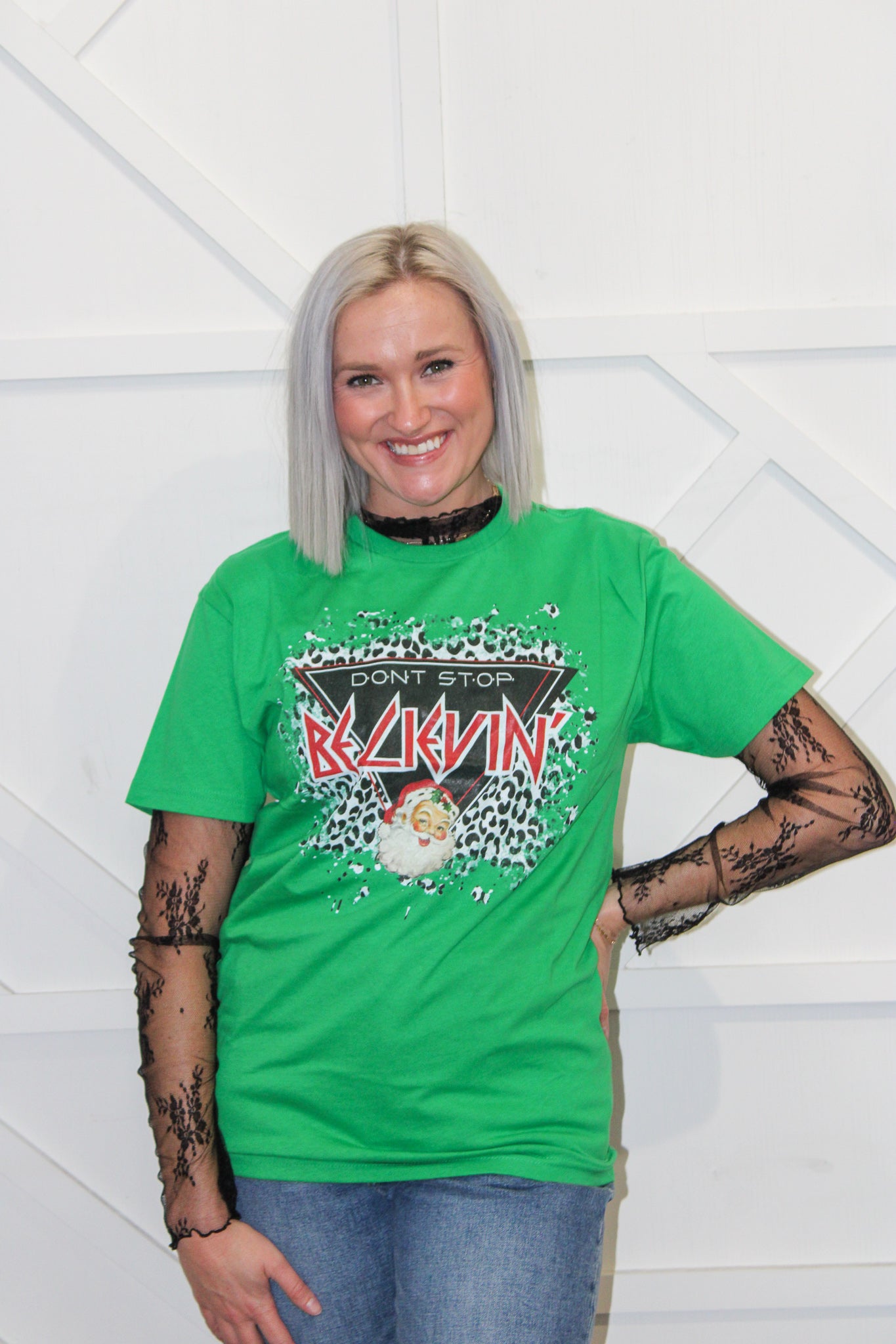 Mesh Embroidered Top