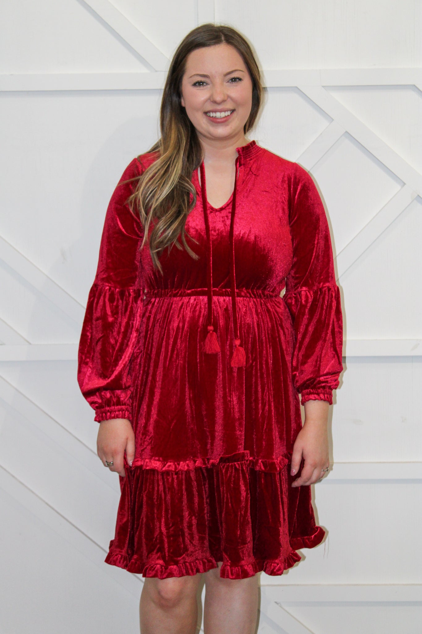 Wine Velvet Dress