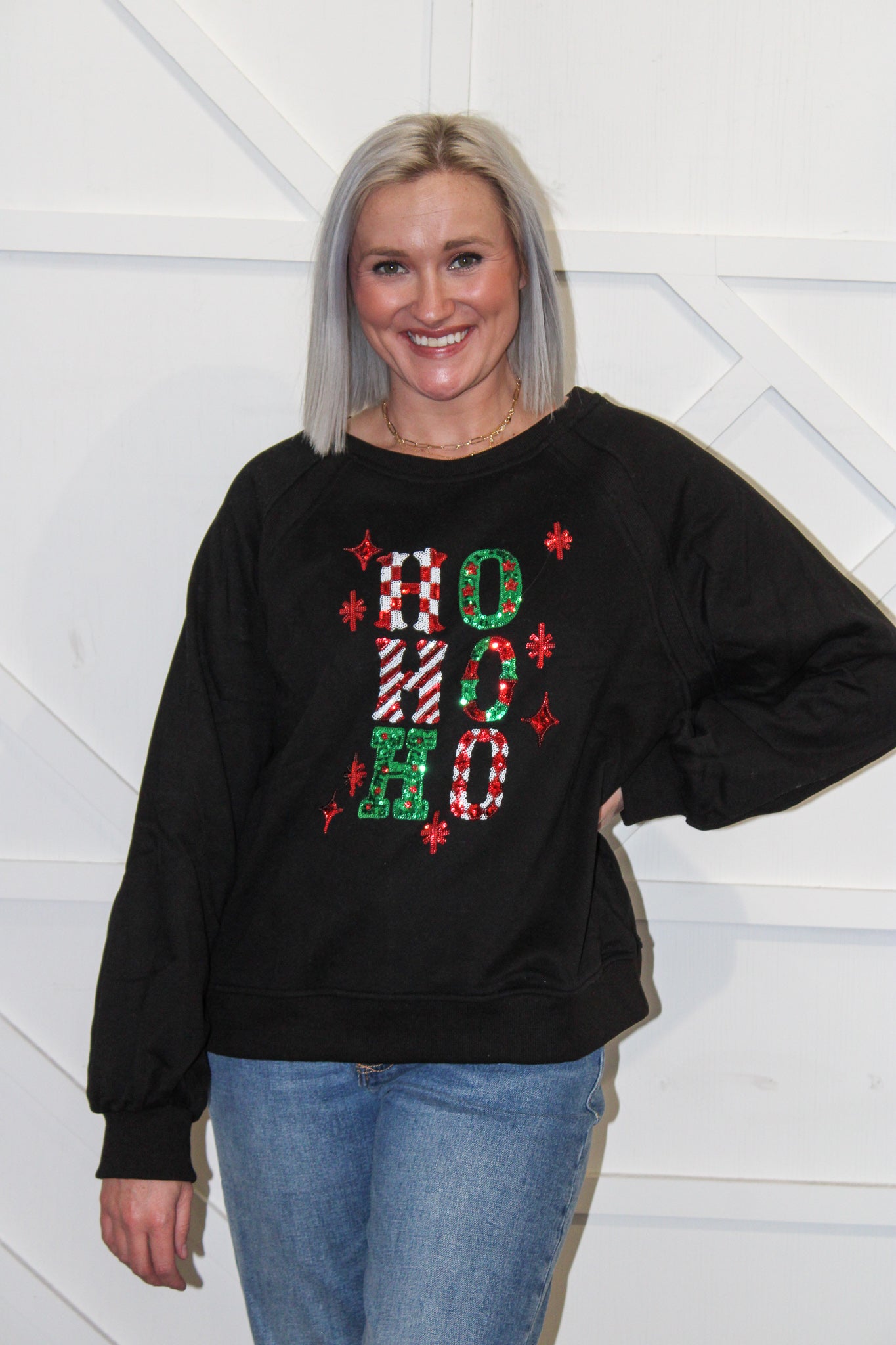 HoHoHo Christmas Pullover Top