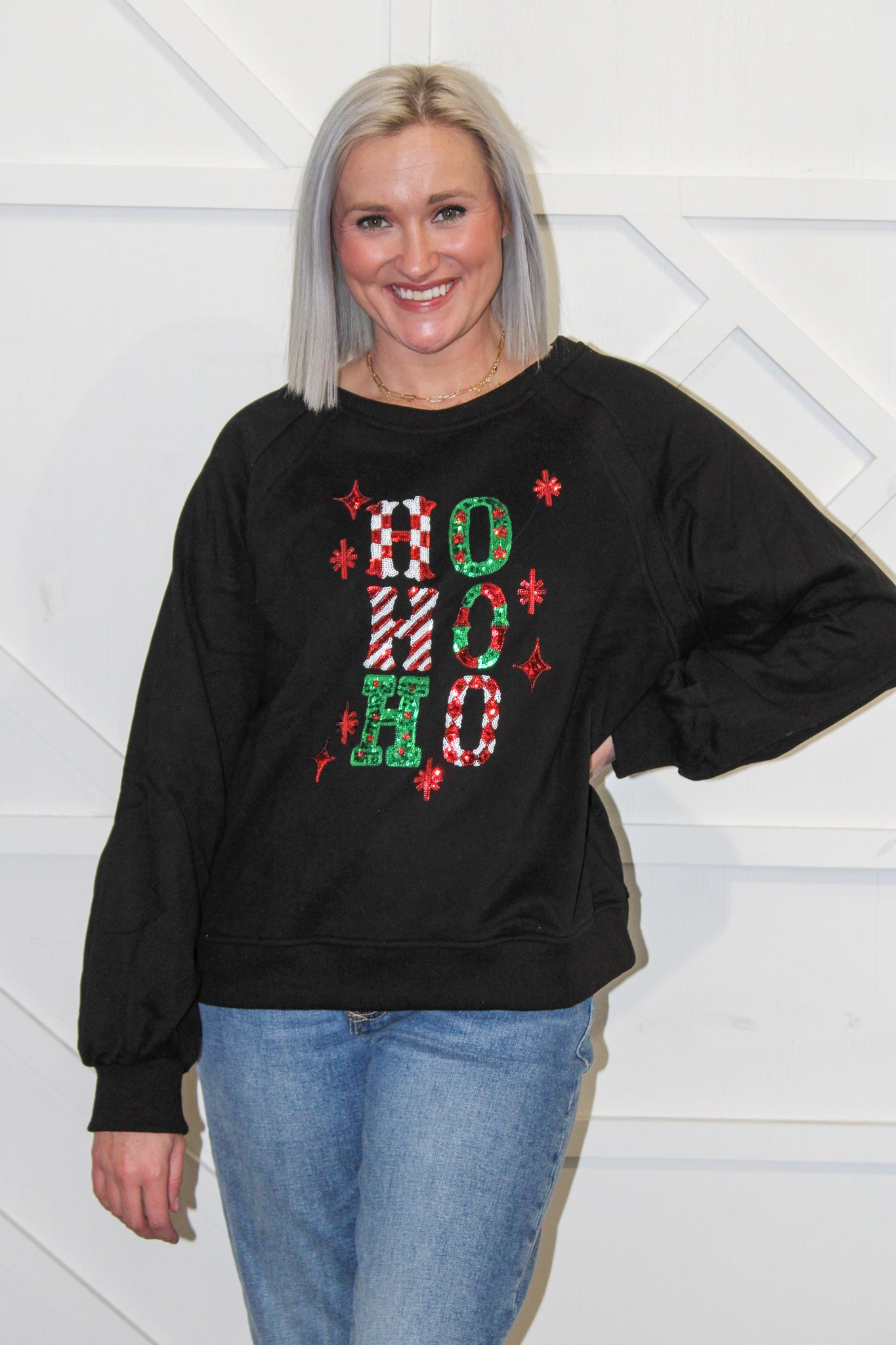 HoHoHo Christmas Pullover Top