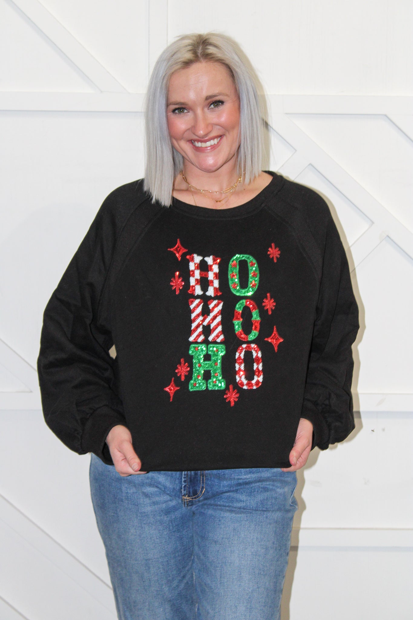HoHoHo Christmas Pullover Top
