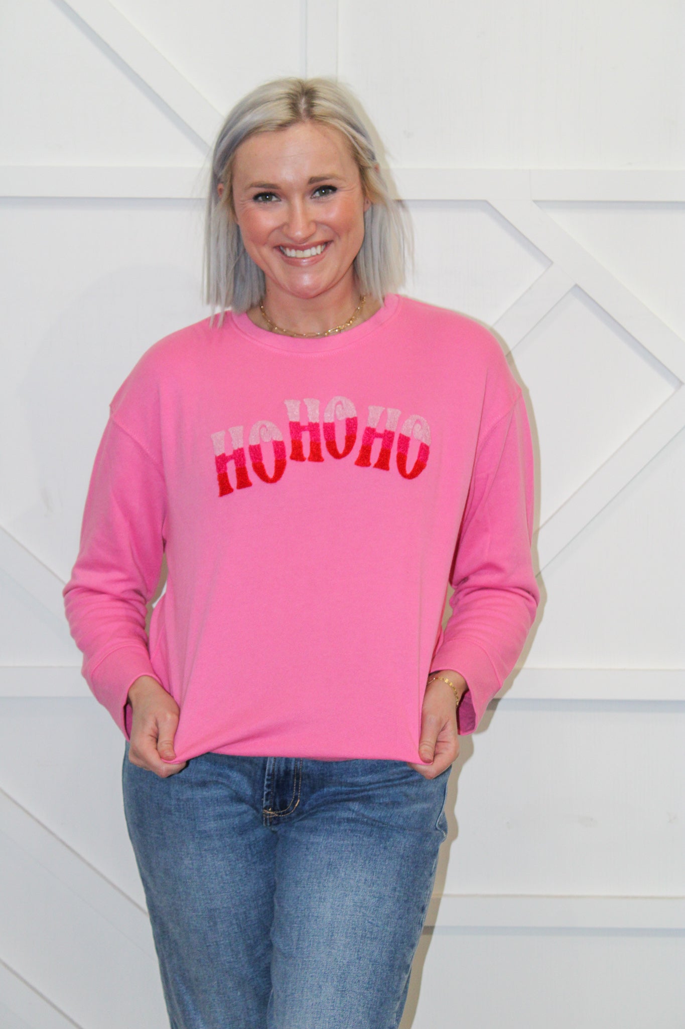 HoHoHo Pink Sweatshirt