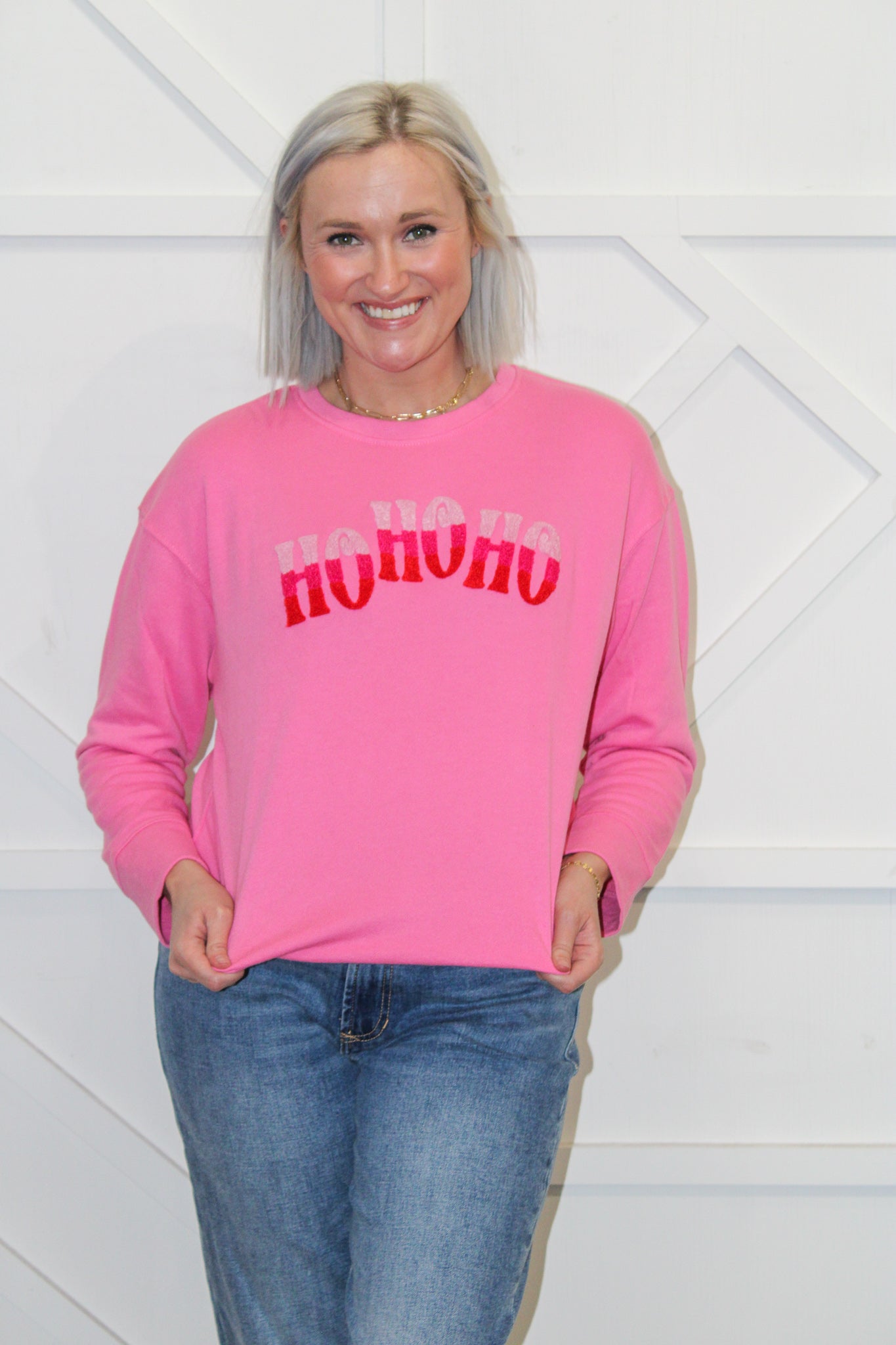 HoHoHo Pink Sweatshirt