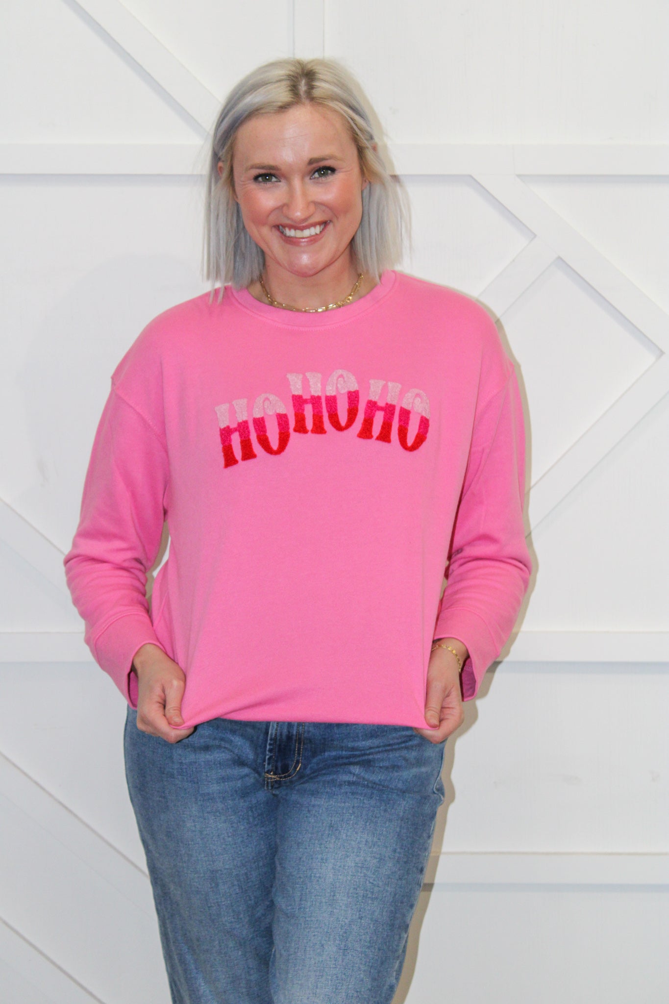HoHoHo Pink Sweatshirt