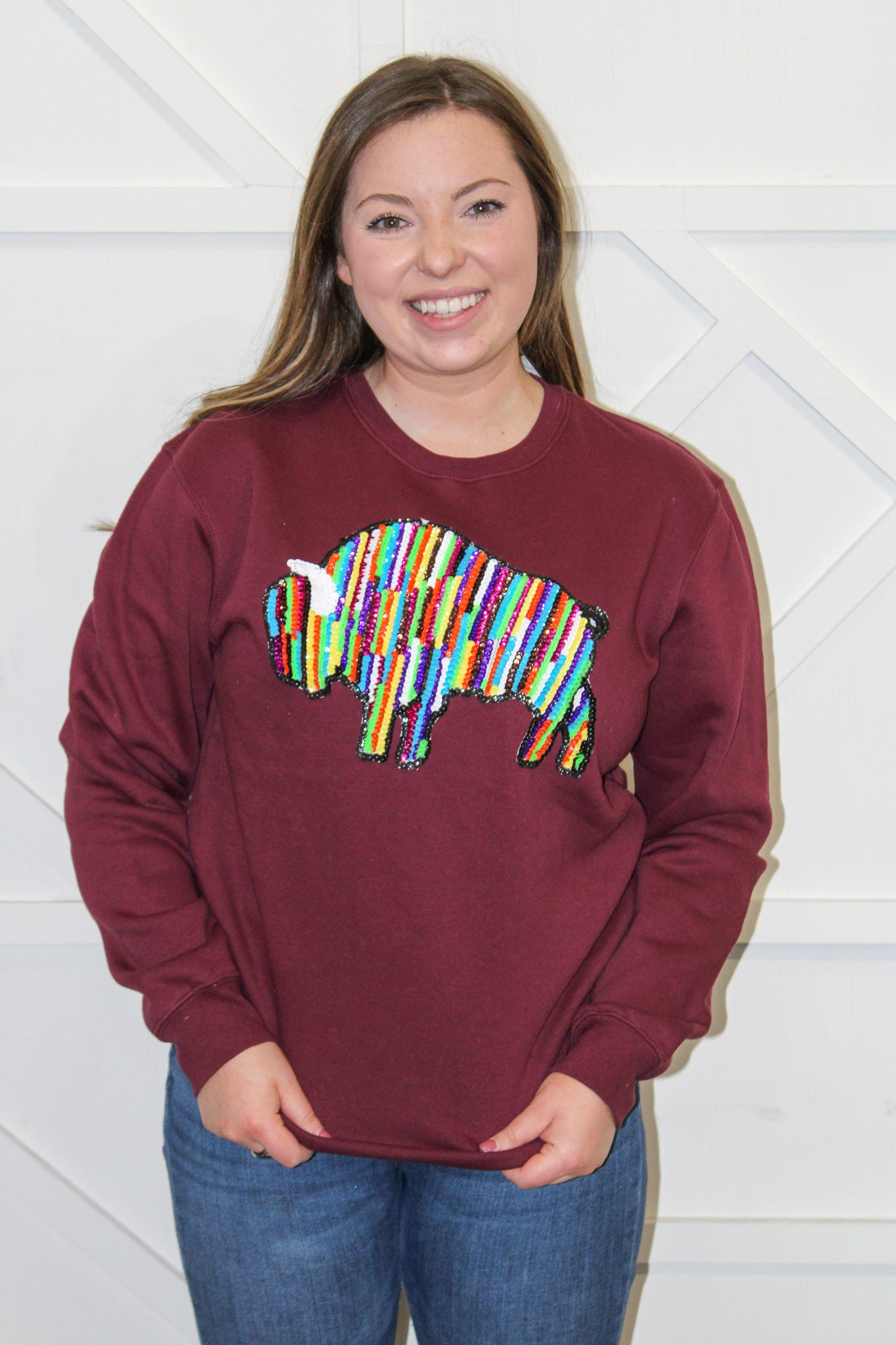 Sequin Buffalo Sweatshirt