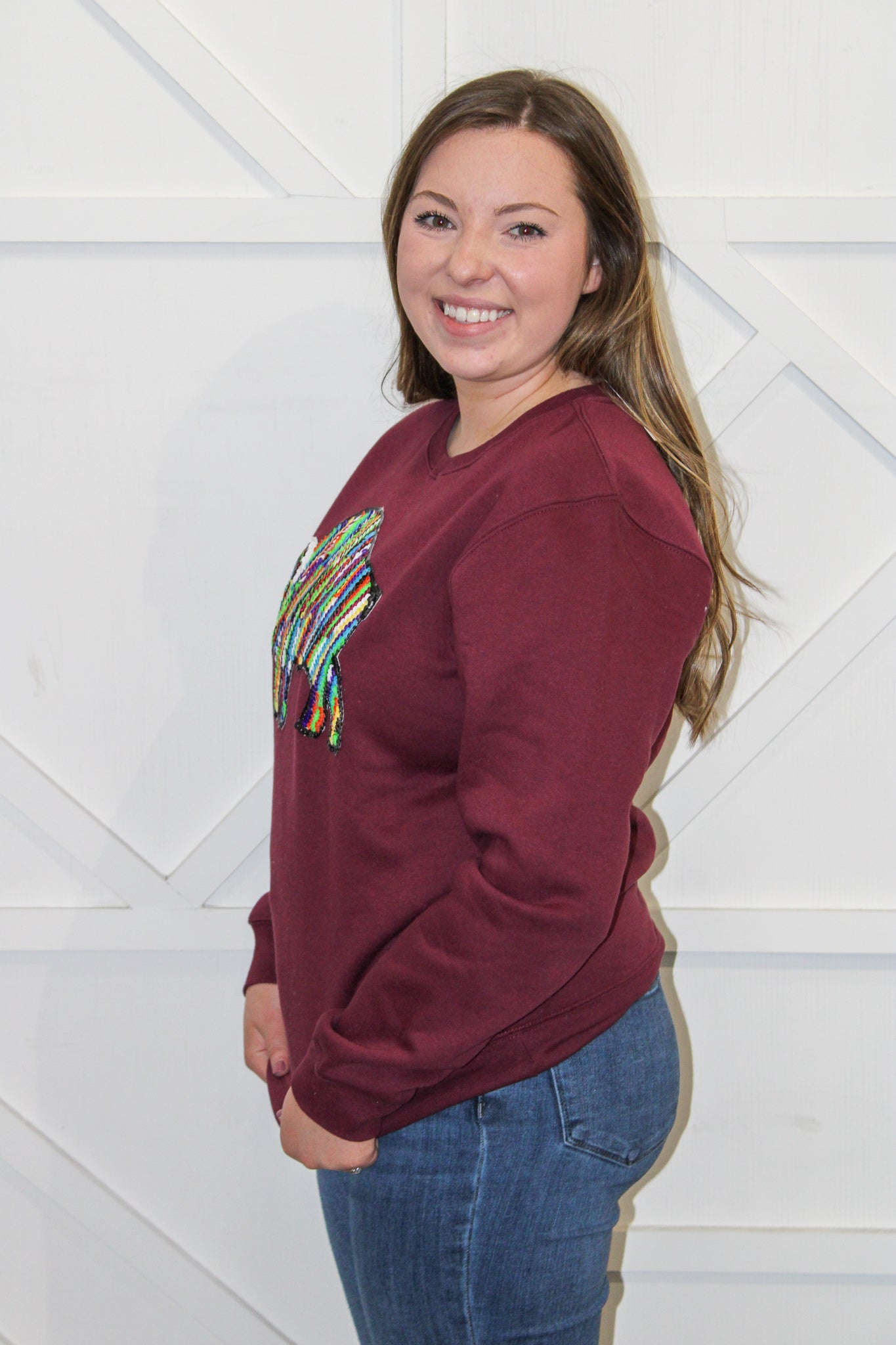 Sequin Buffalo Sweatshirt