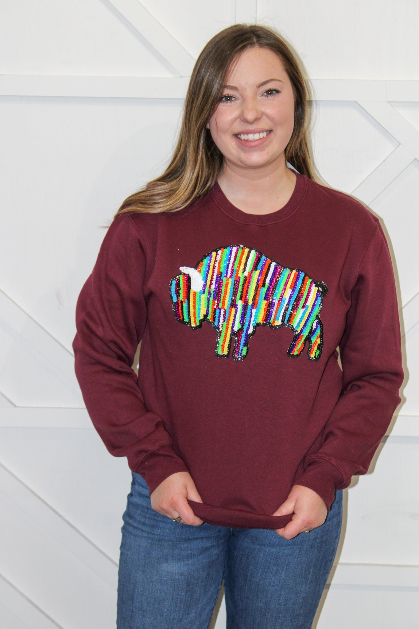 Sequin Buffalo Sweatshirt