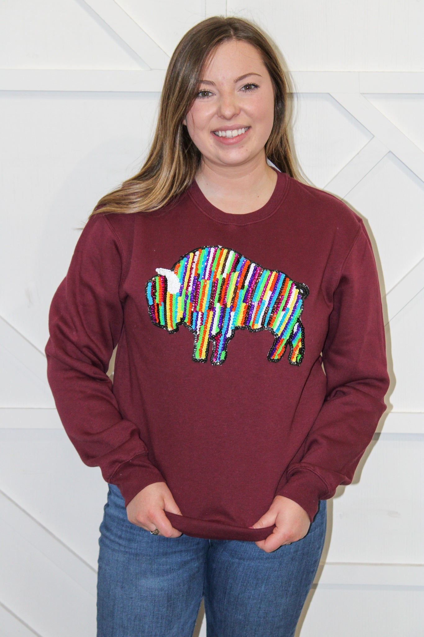 Sequin Buffalo Sweatshirt