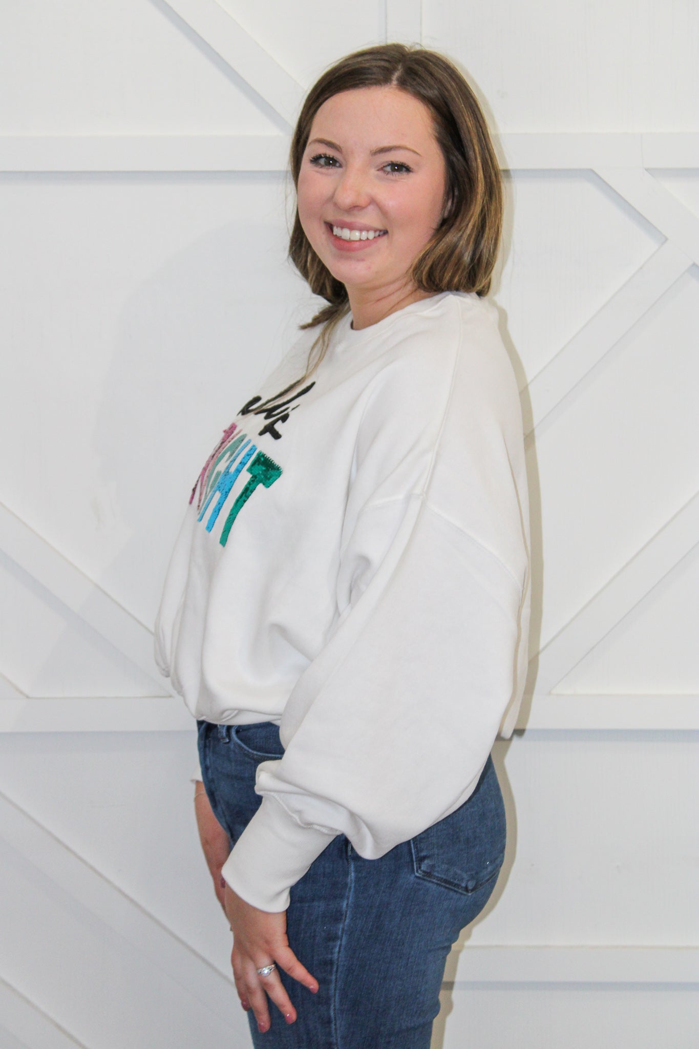 All Is Bright Sequin Sweatshirt