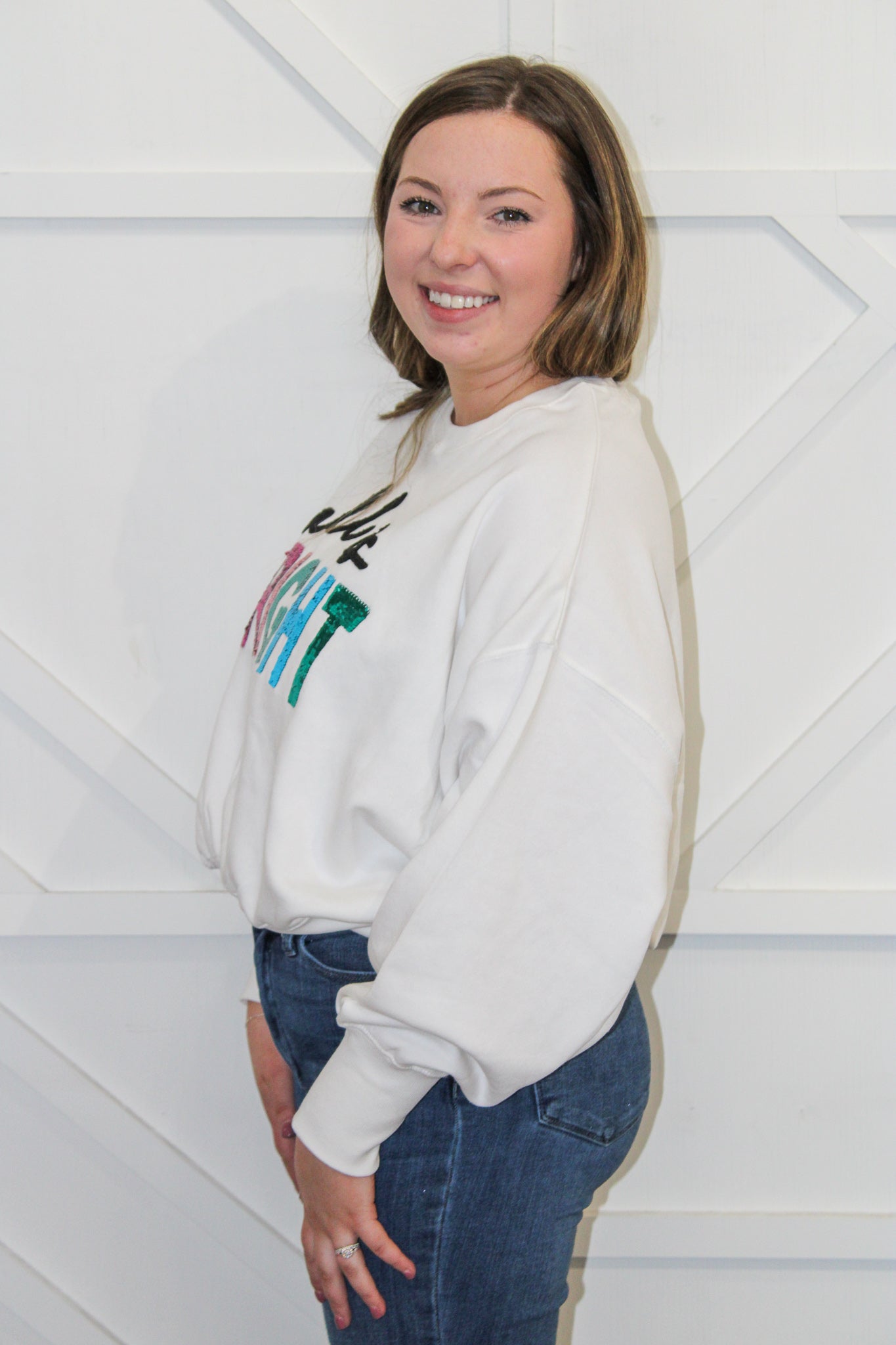 All Is Bright Sequin Sweatshirt