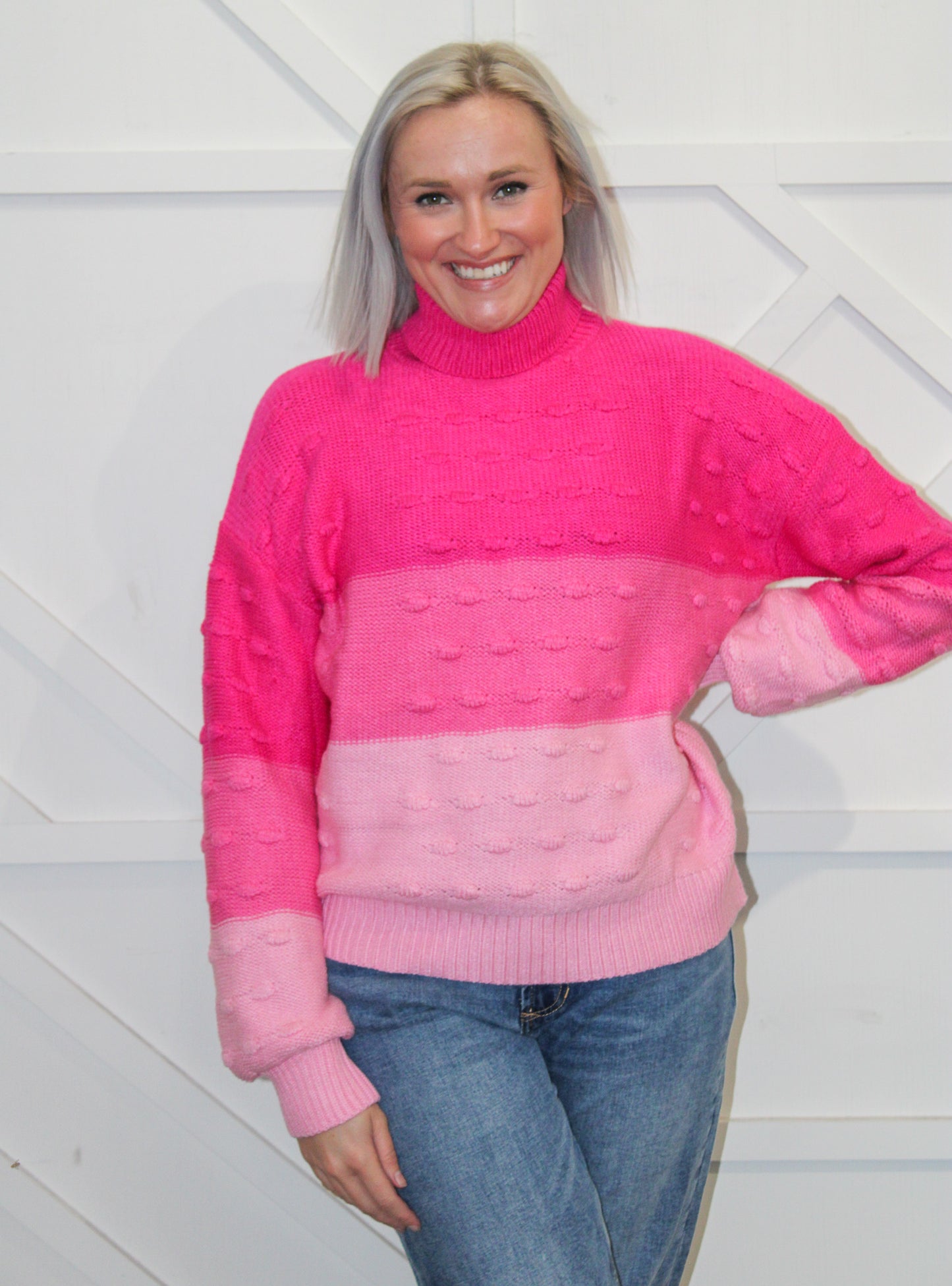 Emmi Colorblocked Turtleneck Sweater
