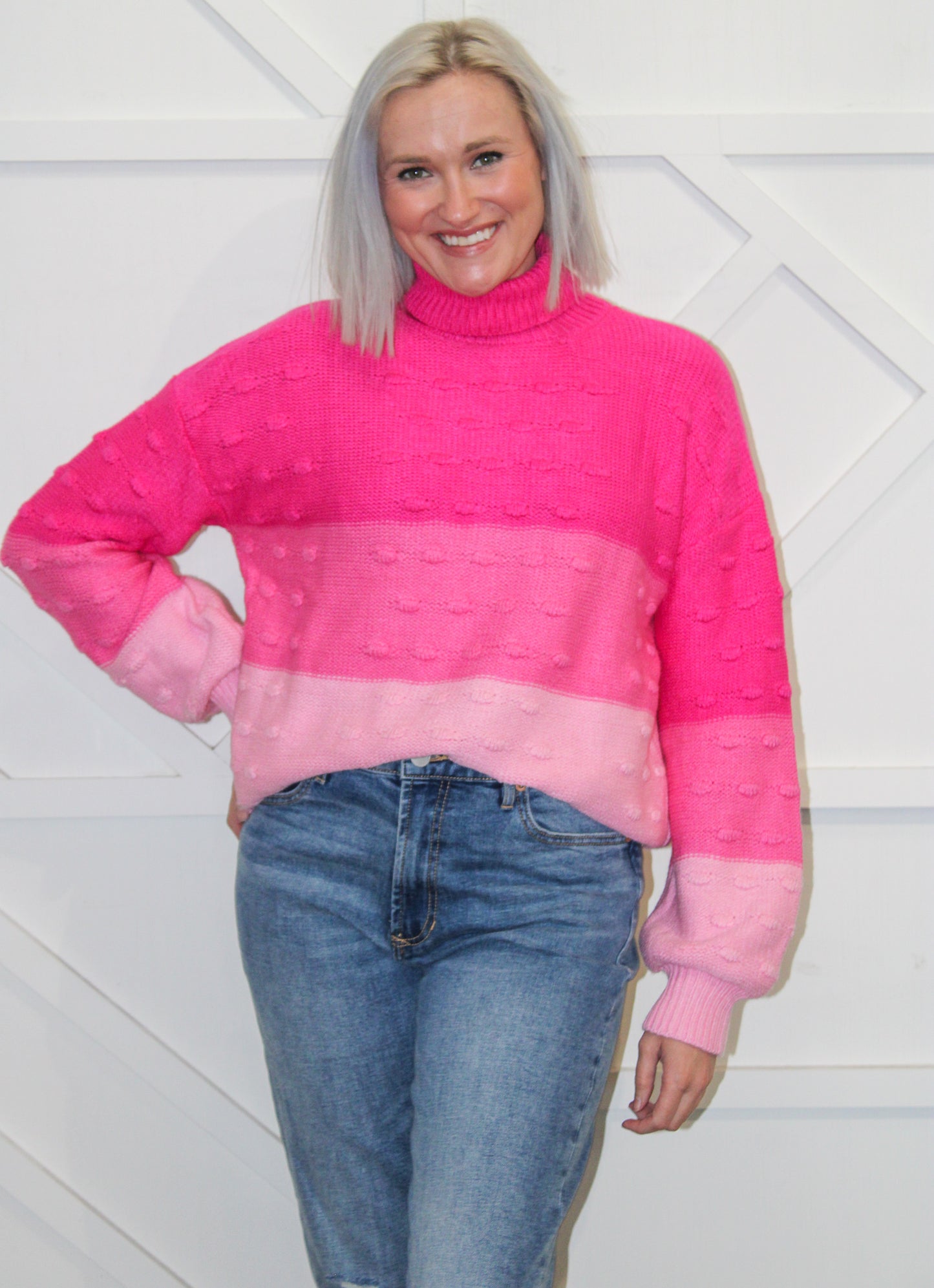 Emmi Colorblocked Turtleneck Sweater