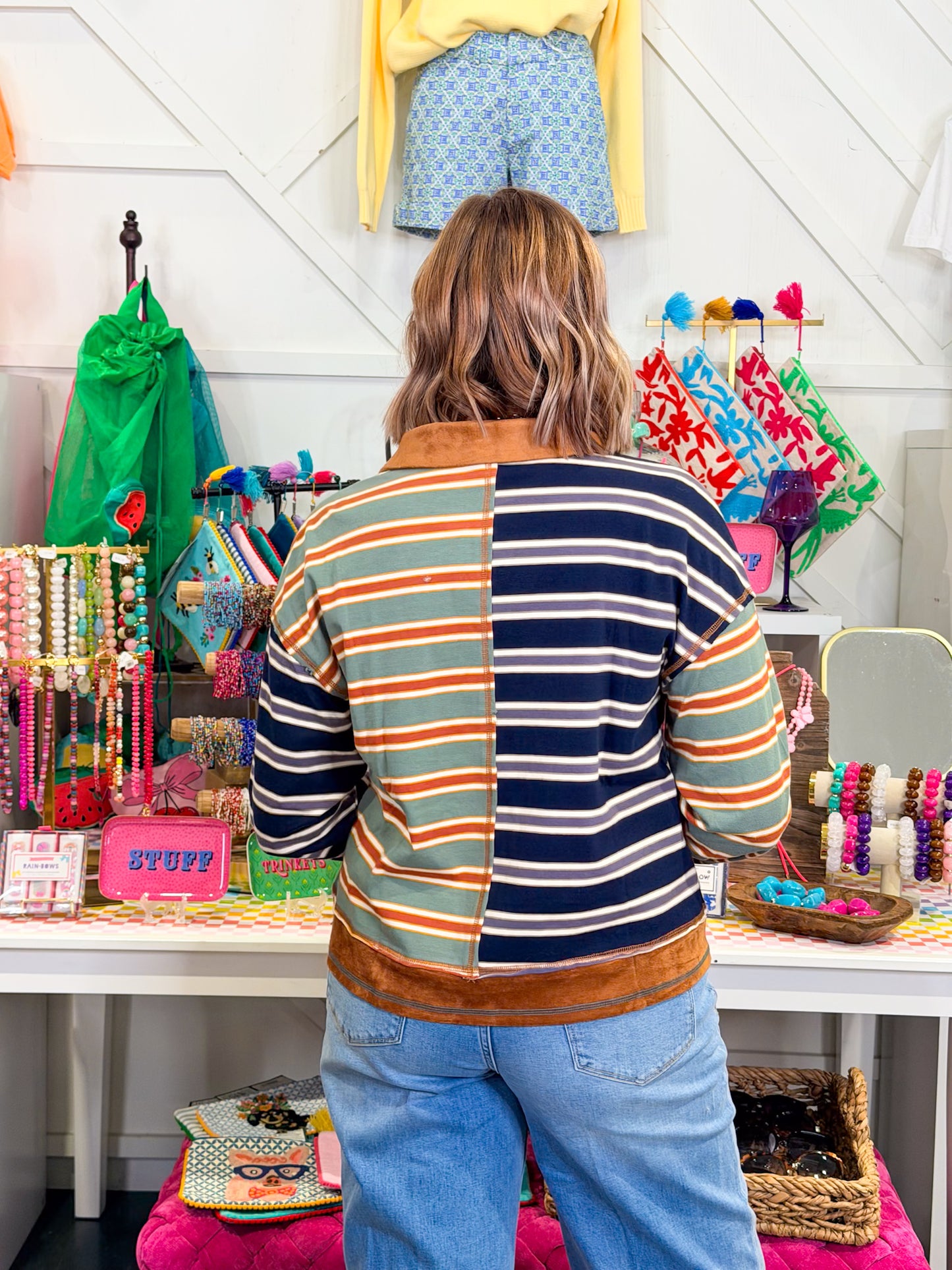 Multi Color Stripe Pullover