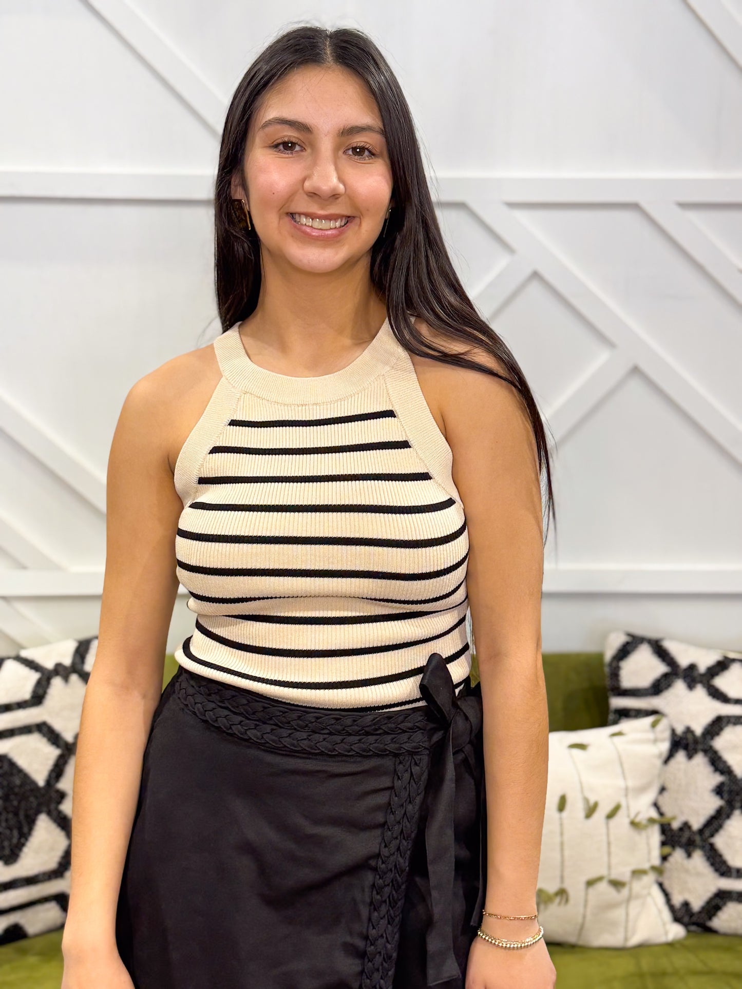 Ann Striped Knit Tank