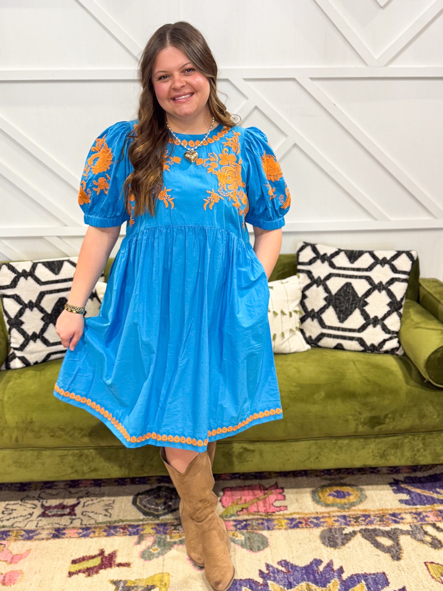 Lorena Embroidered Dress