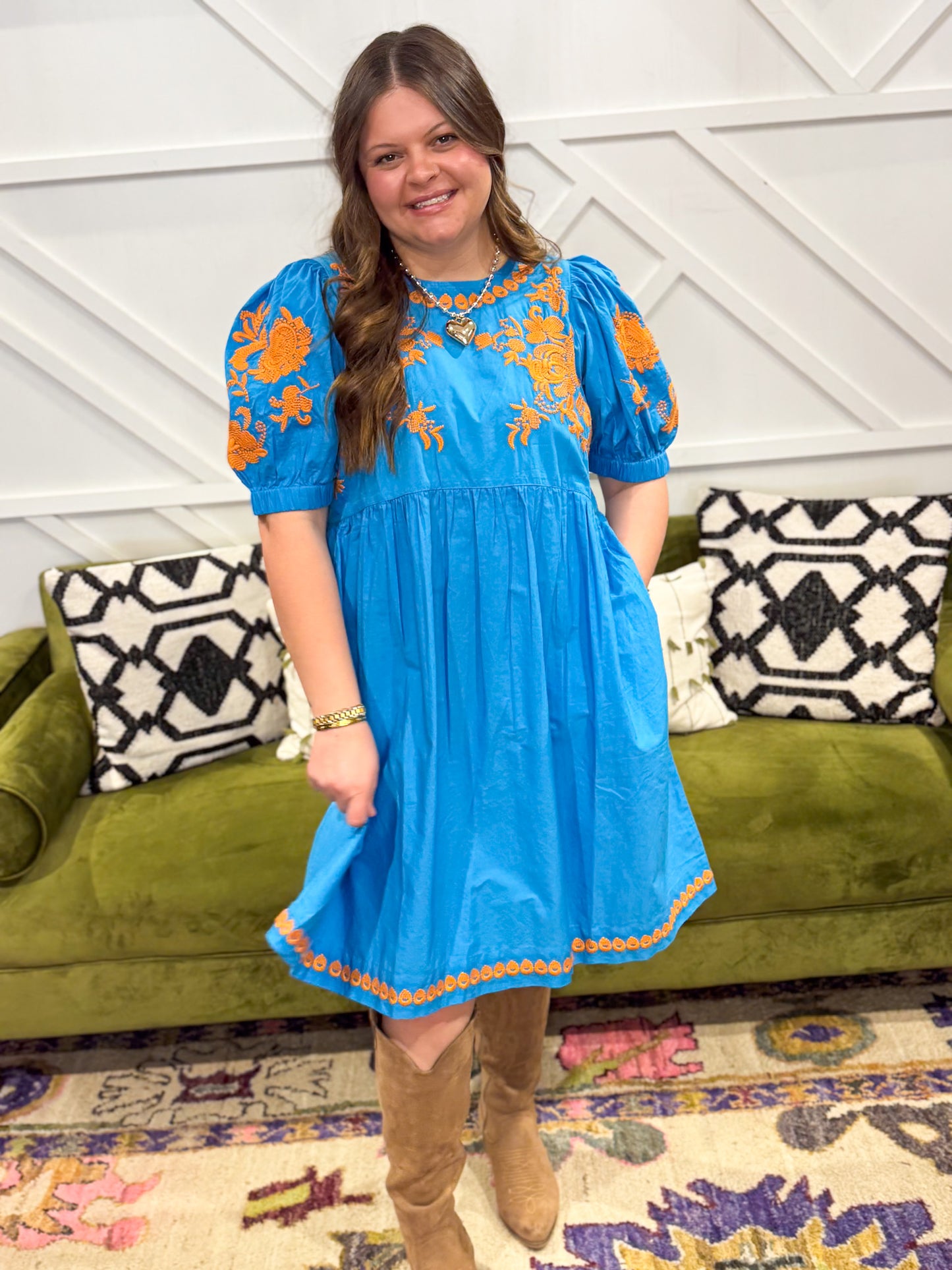 Lorena Embroidered Dress