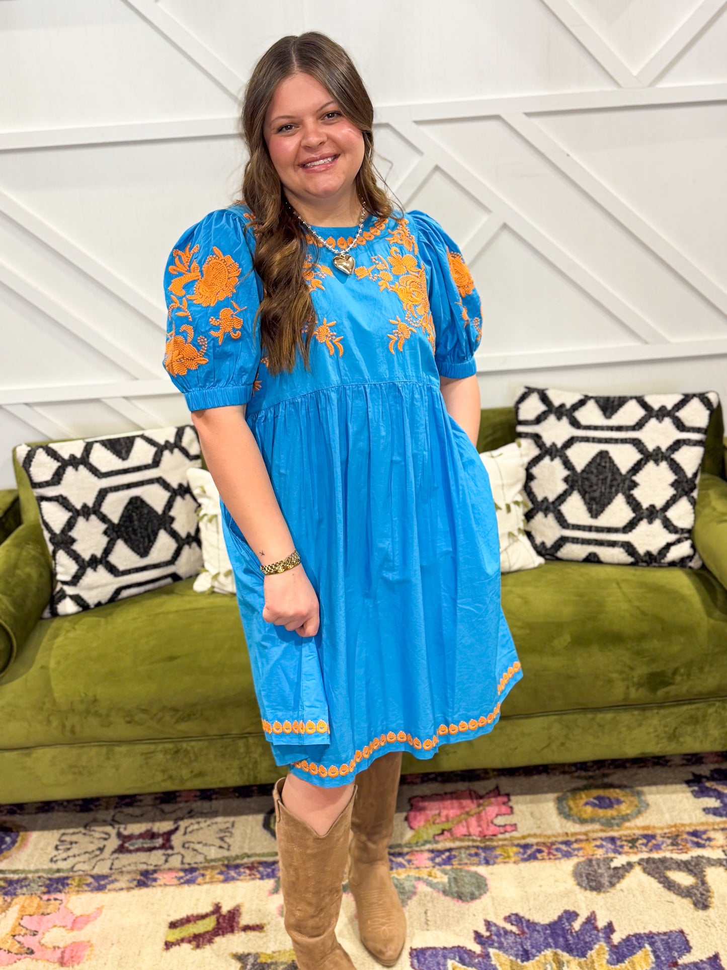Lorena Embroidered Dress